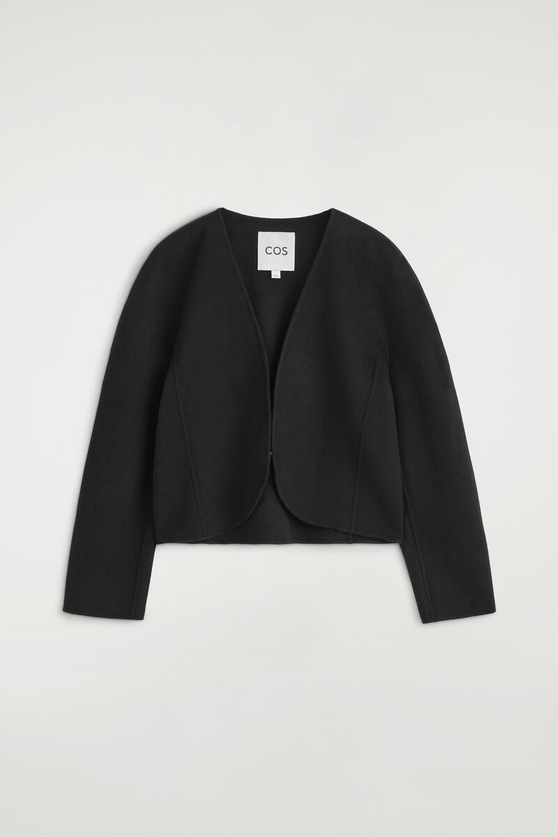 Cropped Double-Faced Wool-Blend Blazer