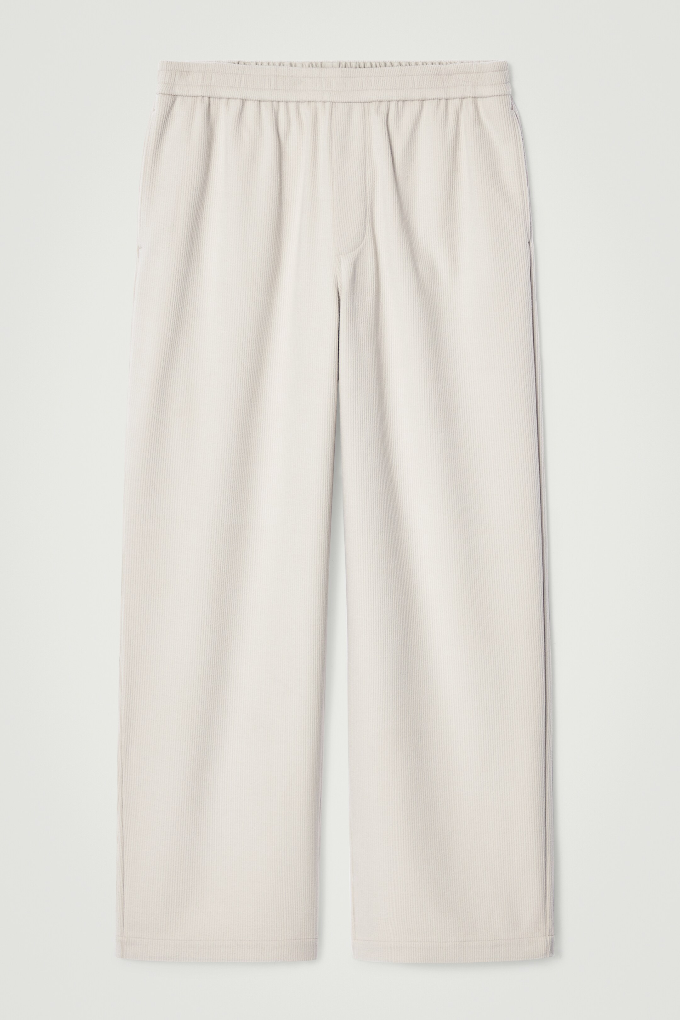 Ingrandisci l'immagine: ELASTICATED CORDUROY-JERSEY STRAIGHT-LEG TROUSERS - LIGHT MOLE - UOMO | H&M CH 1