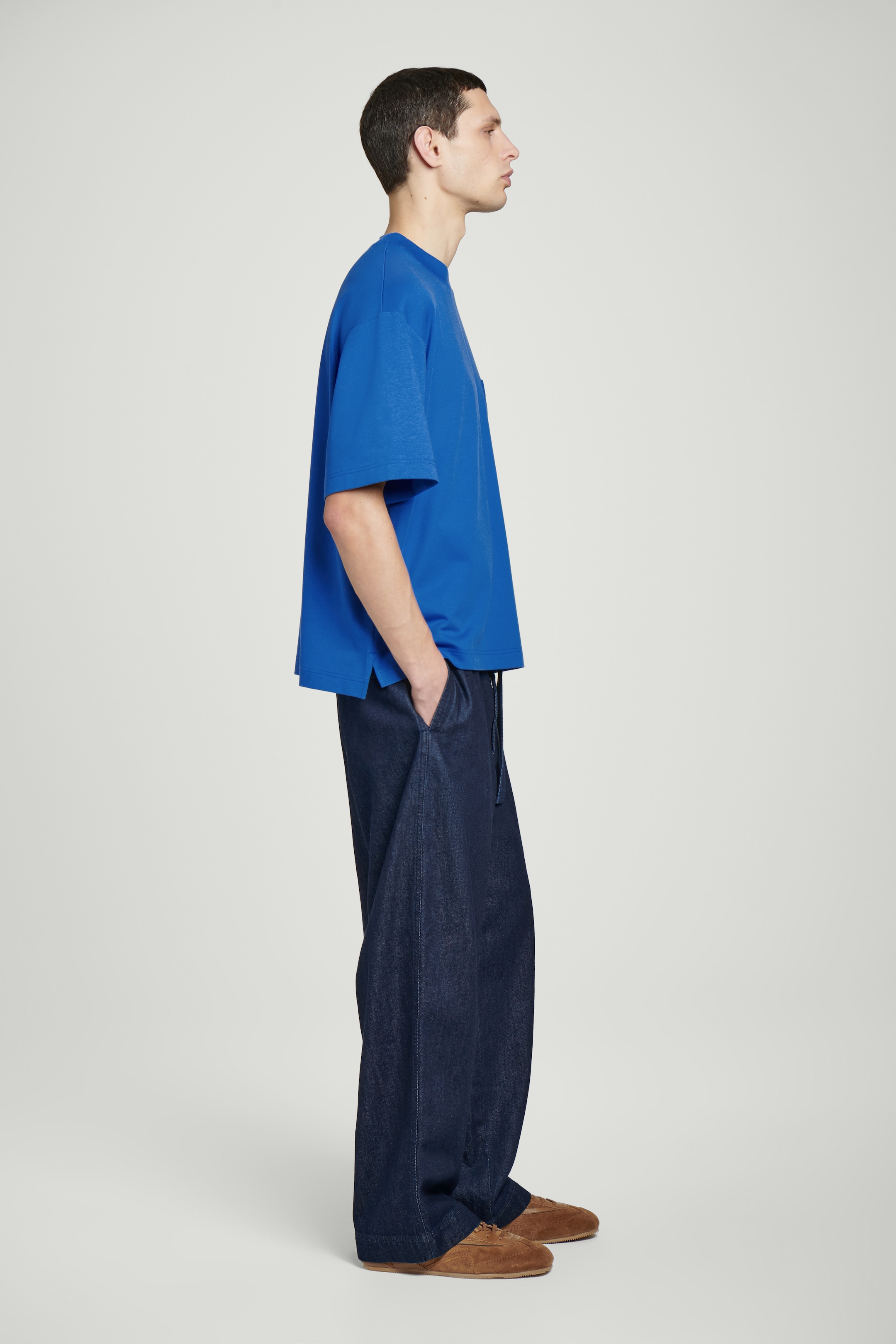 Grösseres Bild ansehen: GEWICHTIGES OVERSIZED-T-SHIRT AUS BAUMWOLLE - KOBALTBLAU - HERREN | H&M CH 4