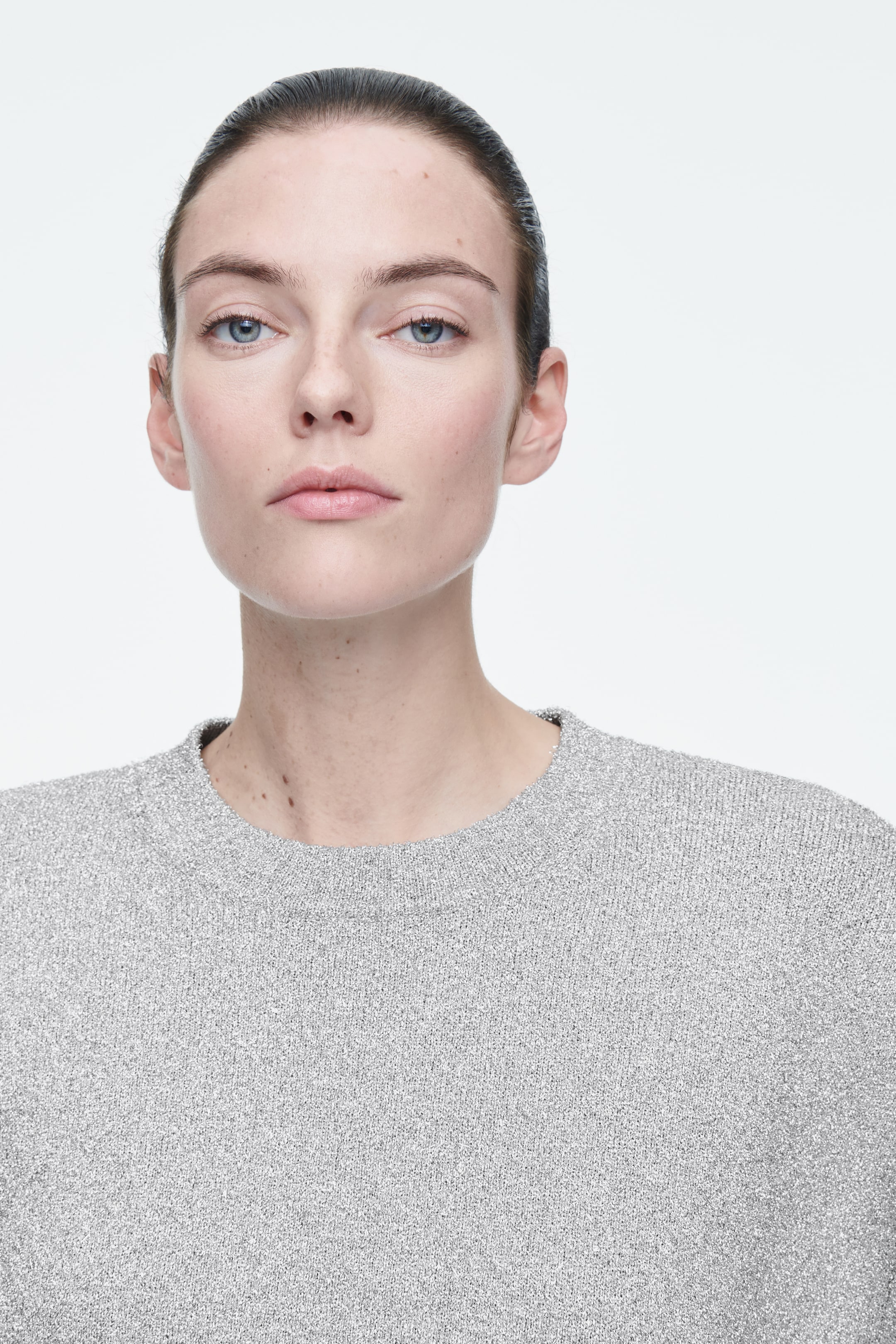 View larger image: OVERSIZED SPARKLY MERINO WOOL JUMPER - SILVER - Ladies | H&M GB 5
