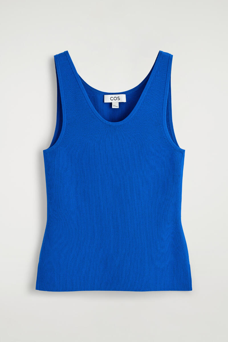 Knitted Scoop-Neck Tank Top
