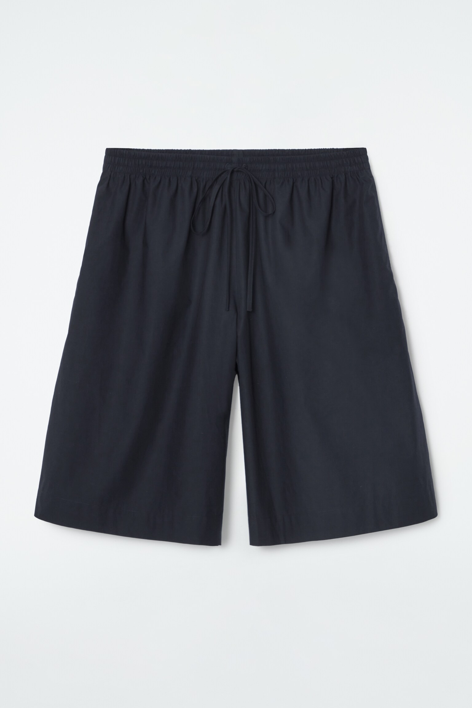 COTTON DRAWSTRING SHORTS - NAVY