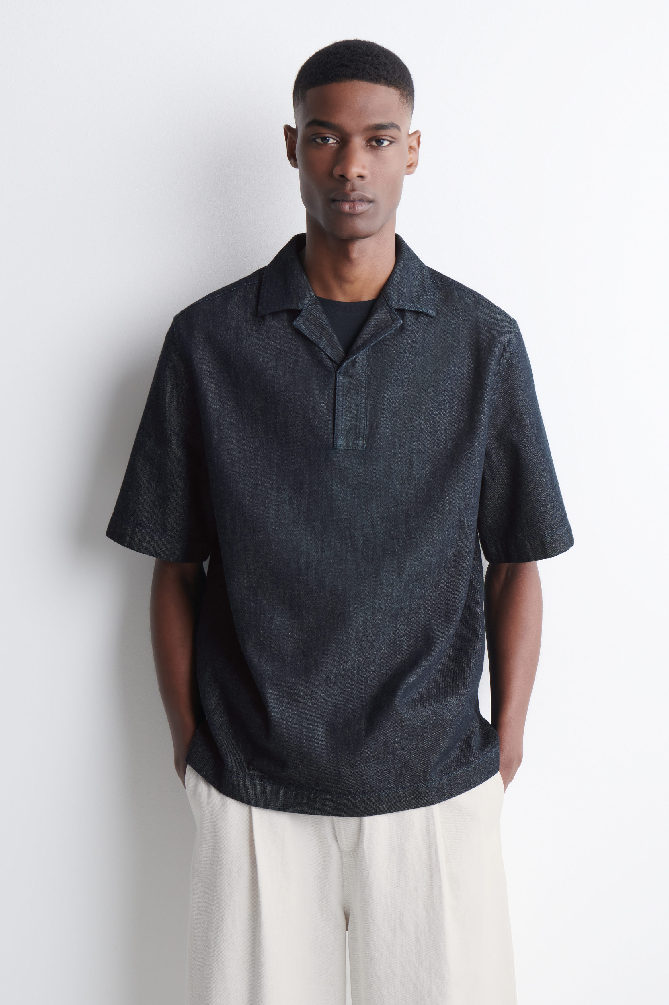 DENIM POPOVER SHIRT - INDIGO | COS US