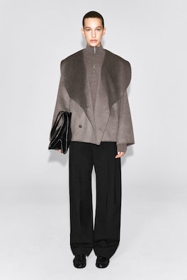 DOUBLE-FACED CASHMERE BOMBER JACKET — STONE 2
