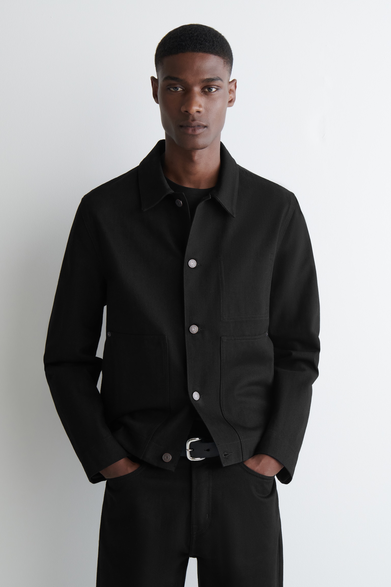 VESTE DÉCONTRACTÉE EN DENIM - SELVEDGE NOIR