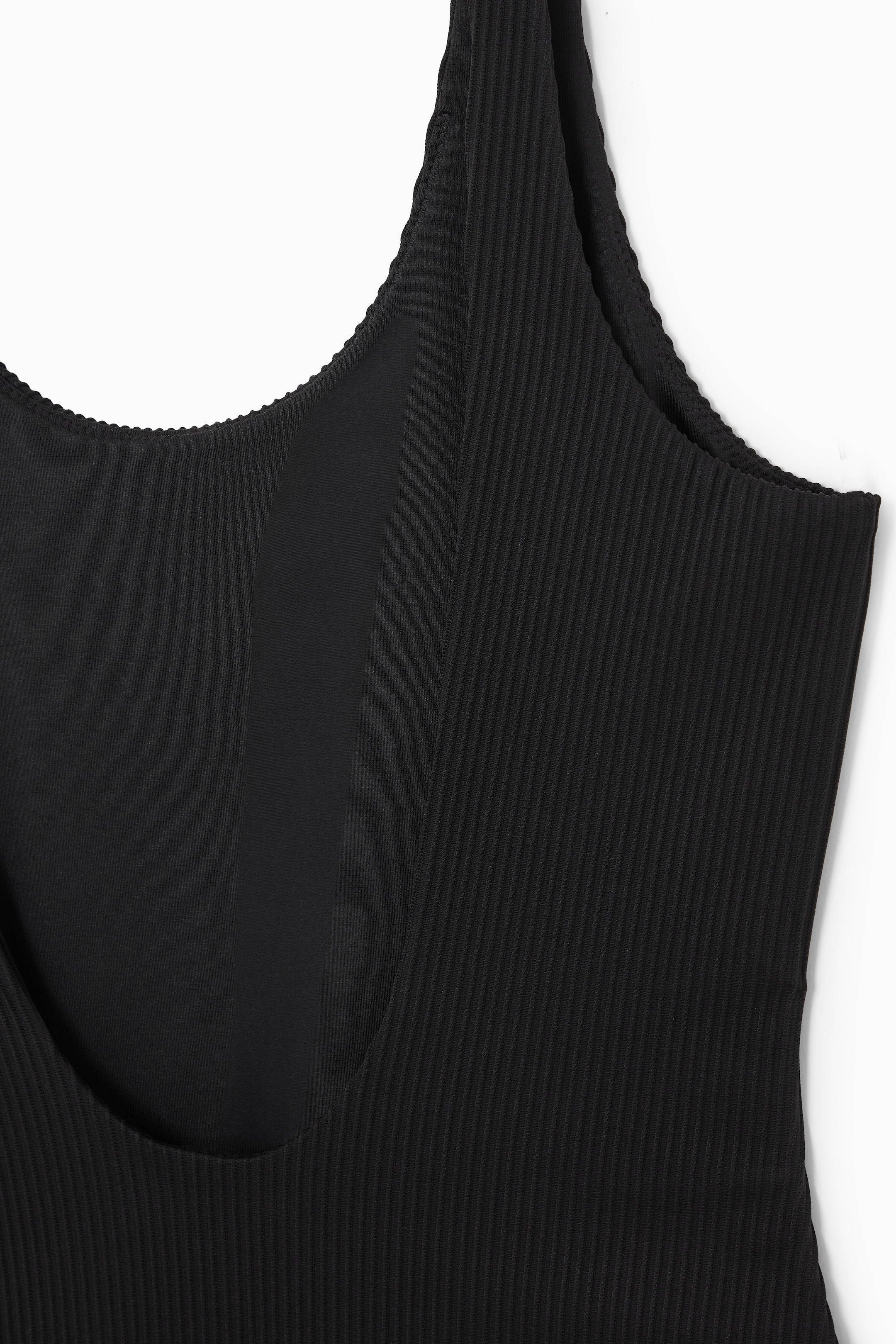 View larger image: SCOOP-NECK RIBBED SWIMSUIT - BLACK - Ladies | H&M GB 3