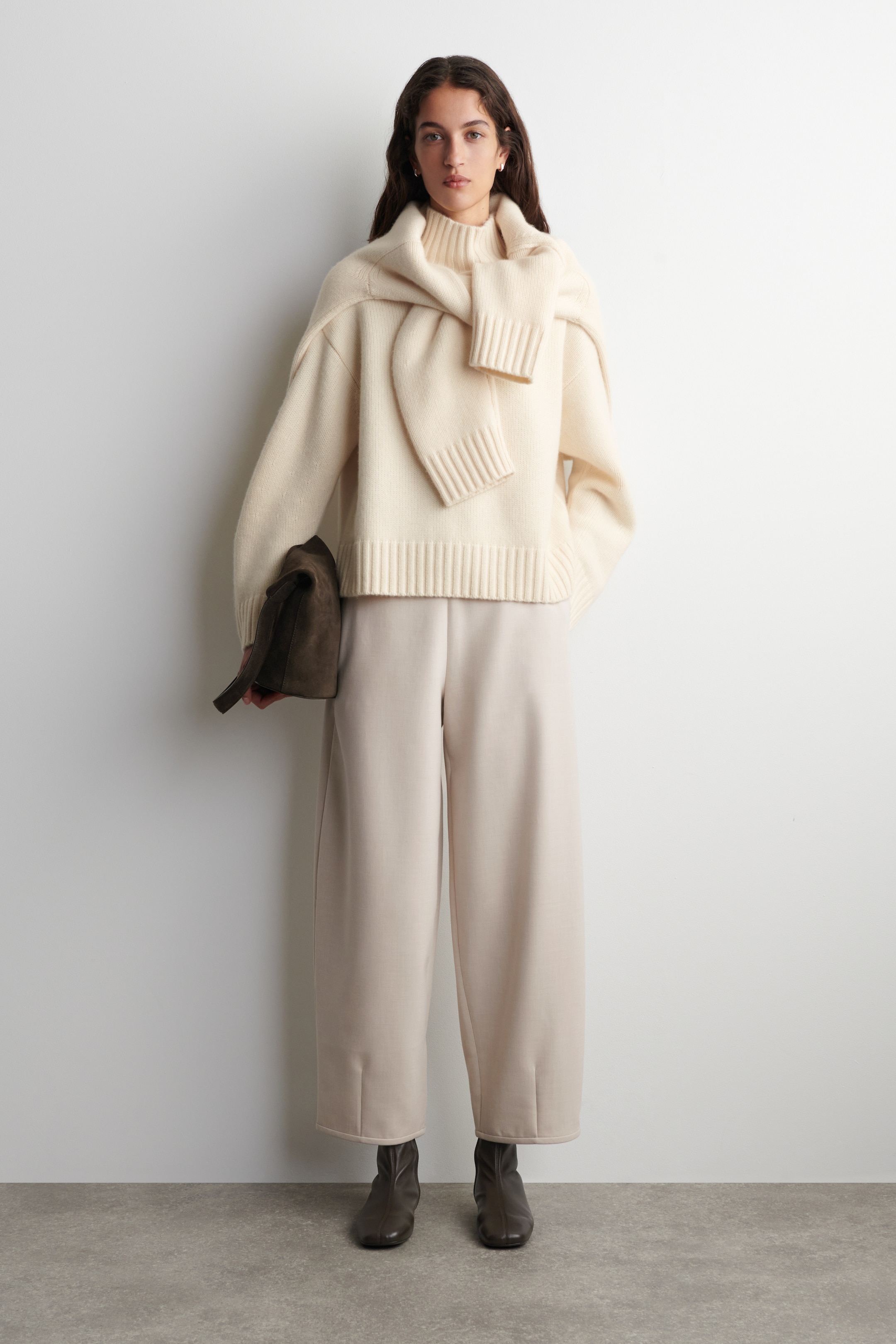 Agrandir l'image: PANTALON BARREL - BEIGE CLAIR - FEMME | H&M FR 1