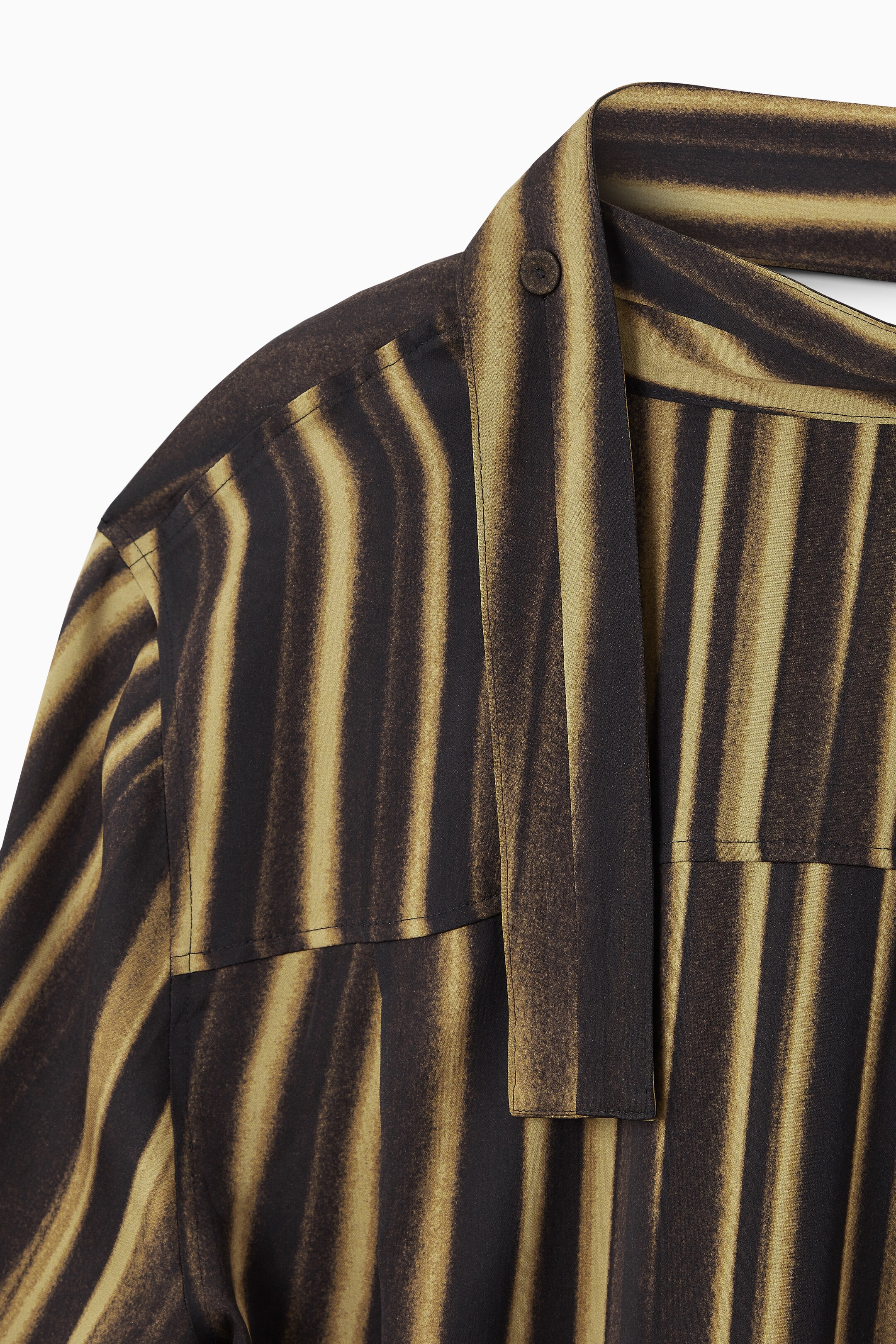 View larger image: TROMPE-L'ŒIL BLOUSE - BROWN / CREAM - Ladies | H&M GB 2