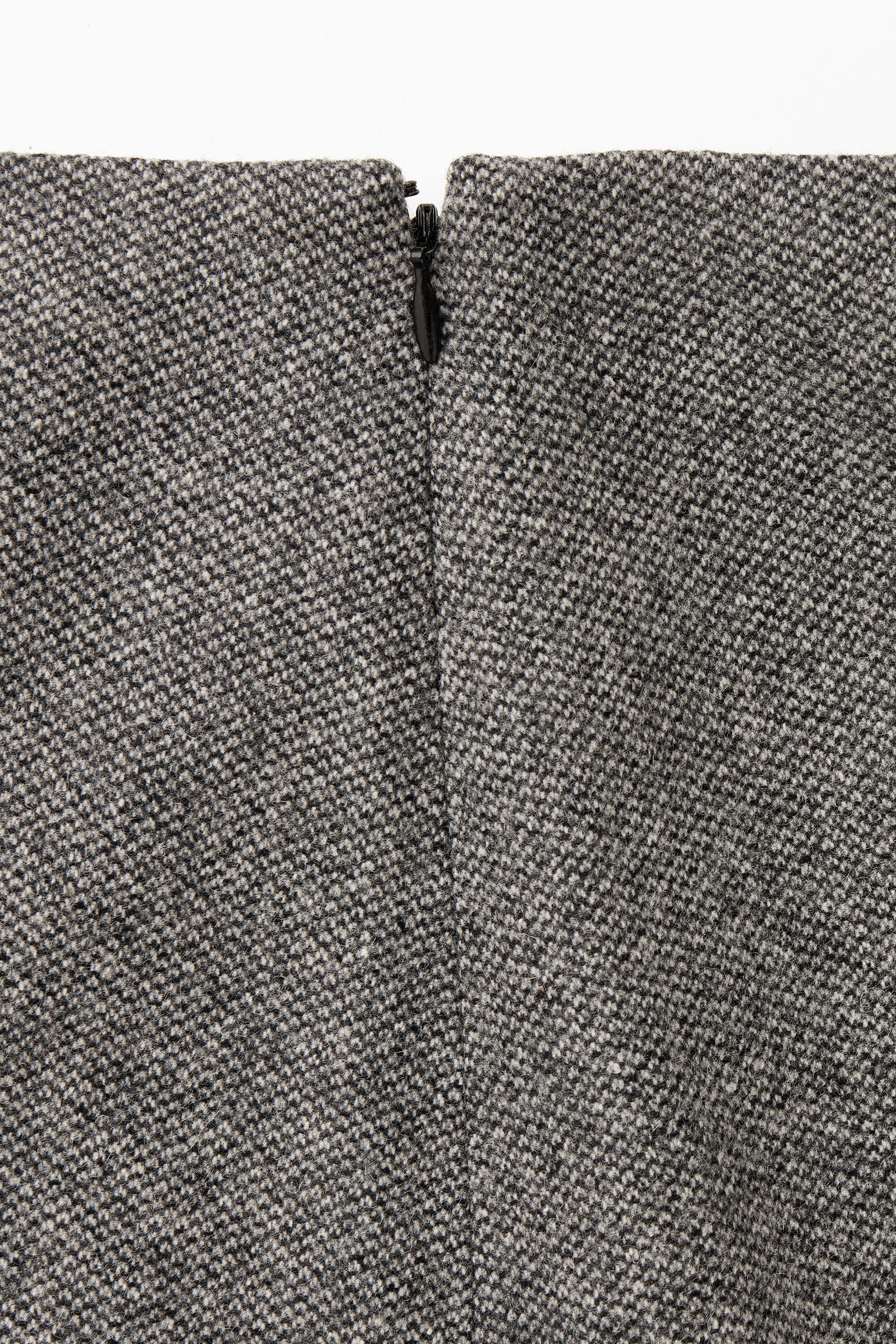 WOOL-JACQUARD MINI SKIRT - BLACK / WHITE | COS