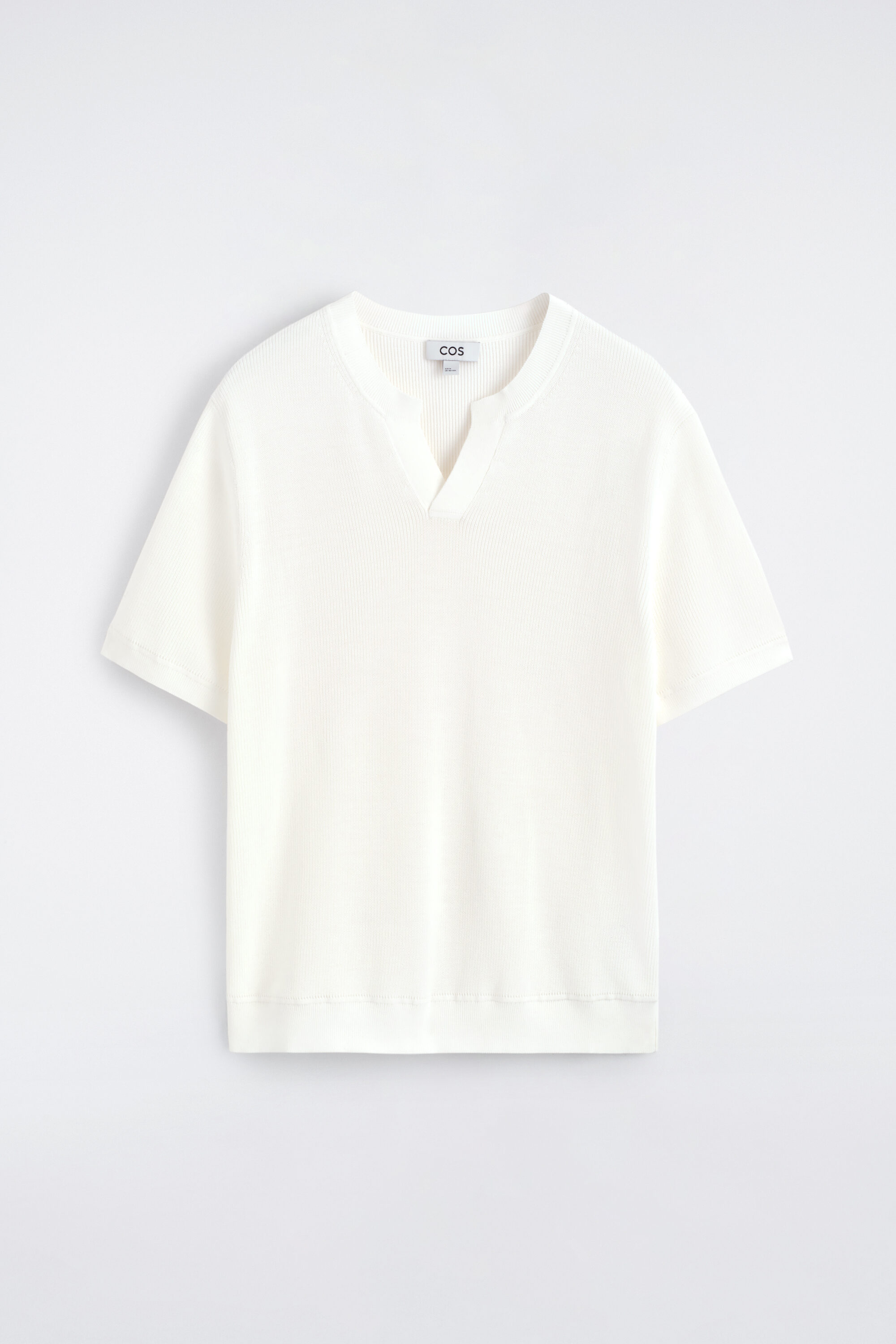 OPEN-COLLAR POLO T-SHIRT - OFF-WHITE | COS US