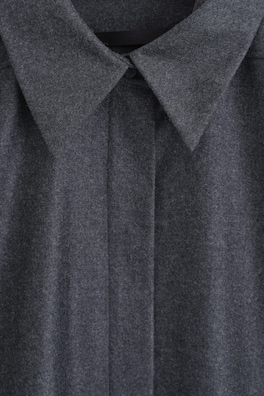 WING-COLLAR WOOL-FLANNEL SHIRT — SLATE 7