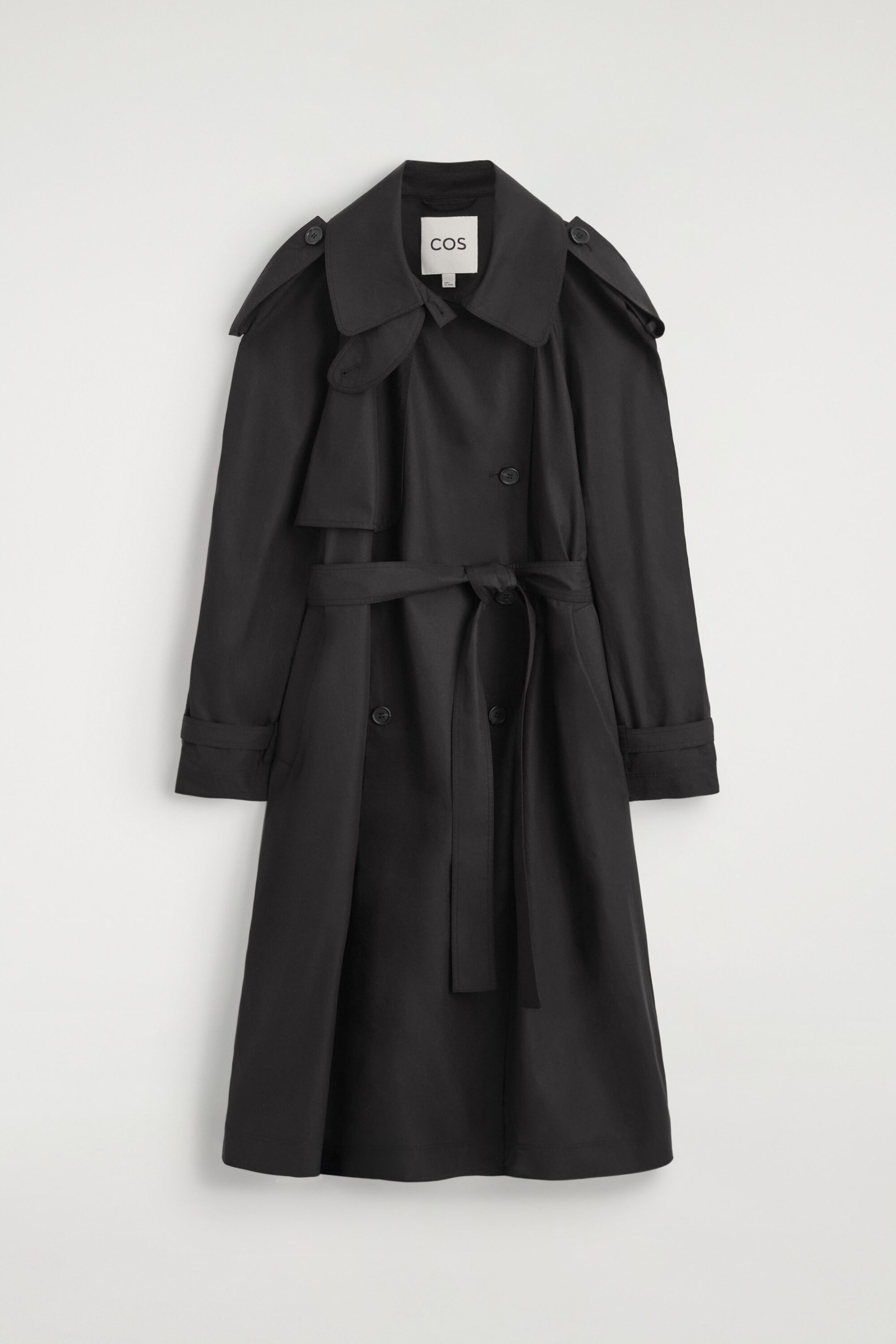 TRENCH-COAT EN COTON À COL CHEMINÉE