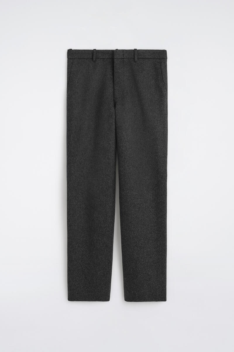 Double-Faced Wool-Blend Straight-Leg Pants