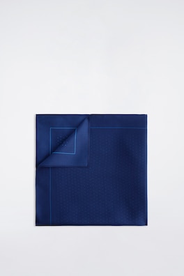 POLKA-DOT SILK POCKET SQUARE — BLUE / MICRO DOT 4