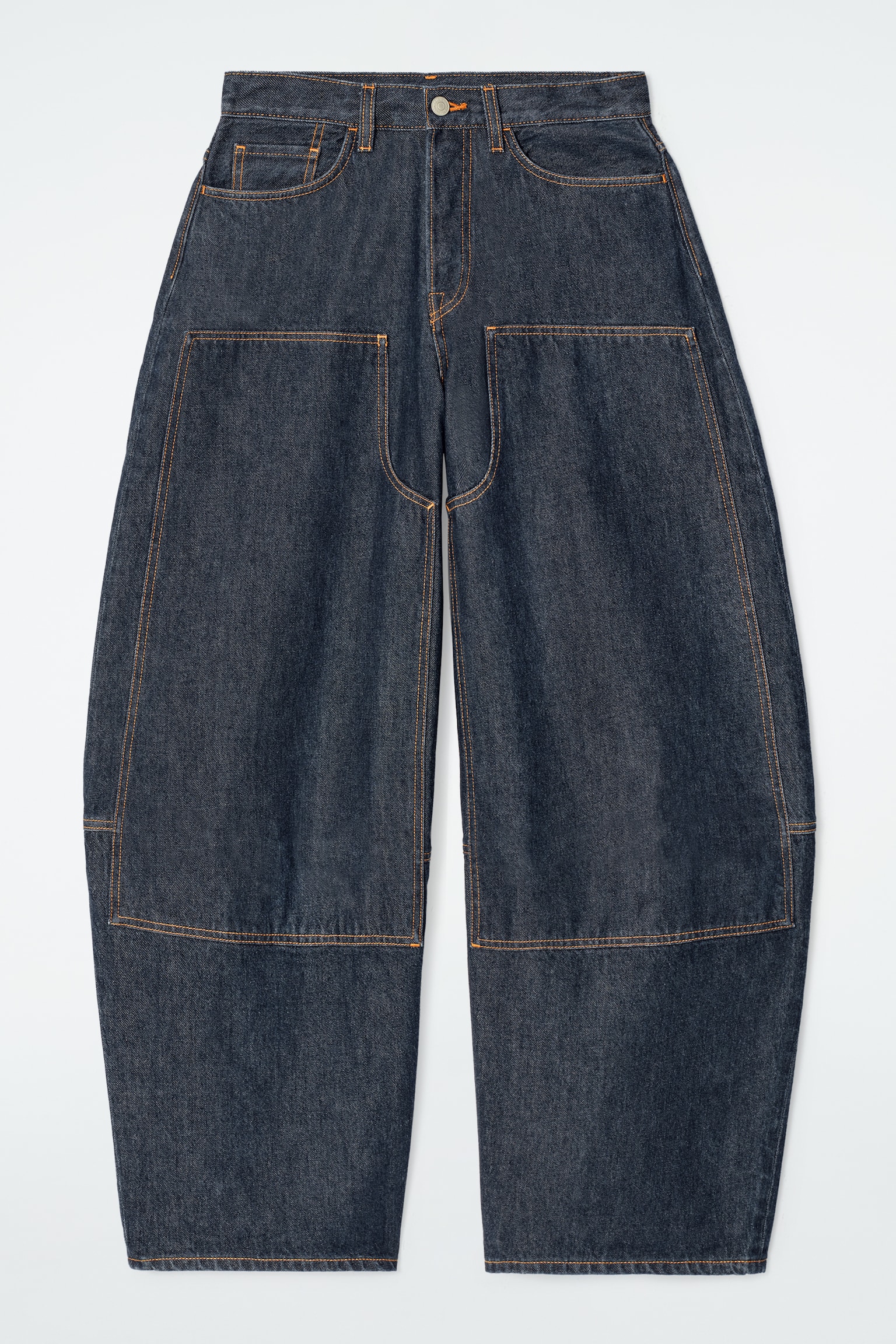 PANTALON BARREL WESTERN EN DENIM BRUT - INDIGO BRUT - 2