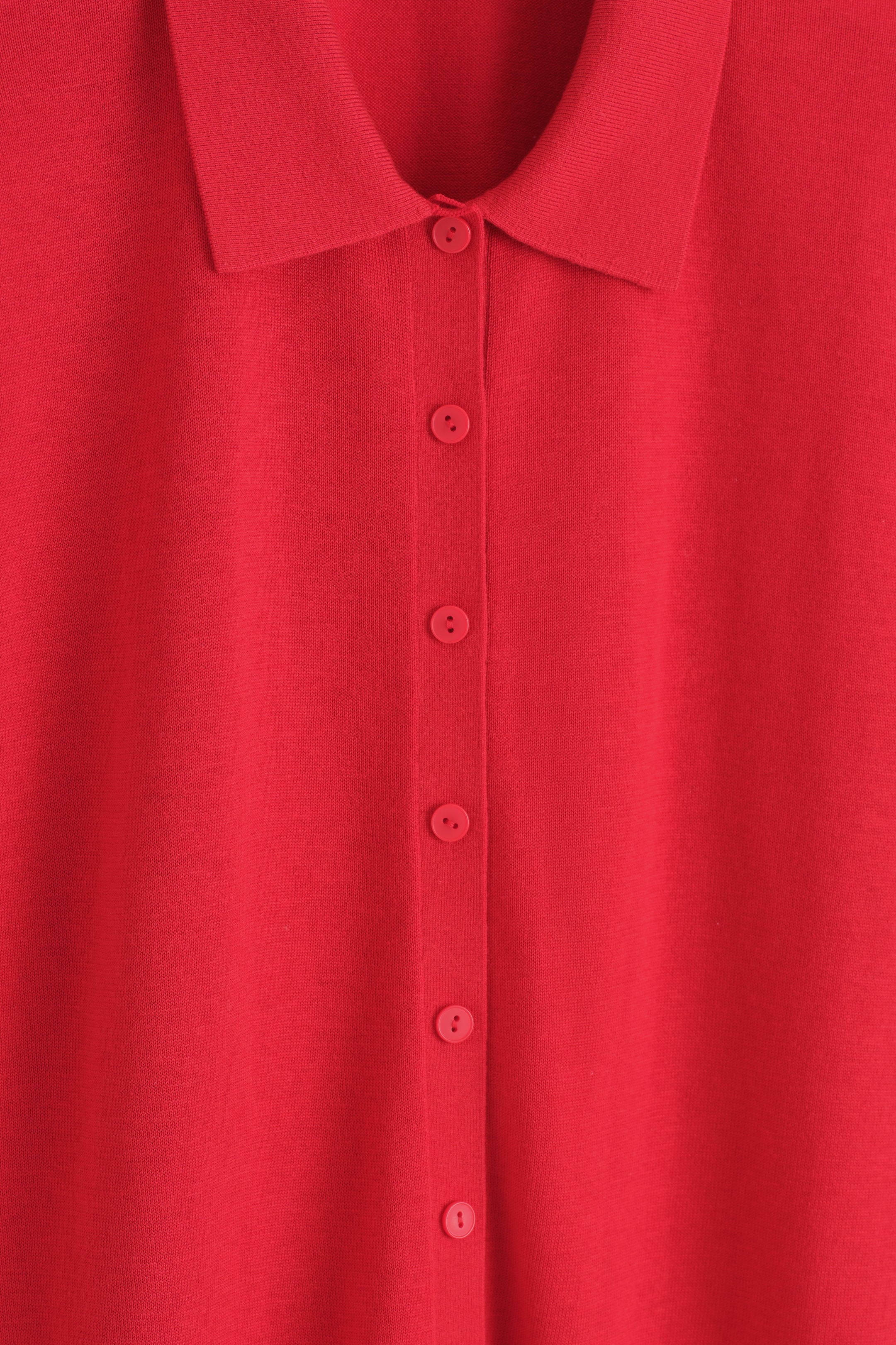 Grotere afbeelding bekijken: MERINO WOL-MIX POLO CARDIGAN - ROOD - DAMES | H&M NL 7