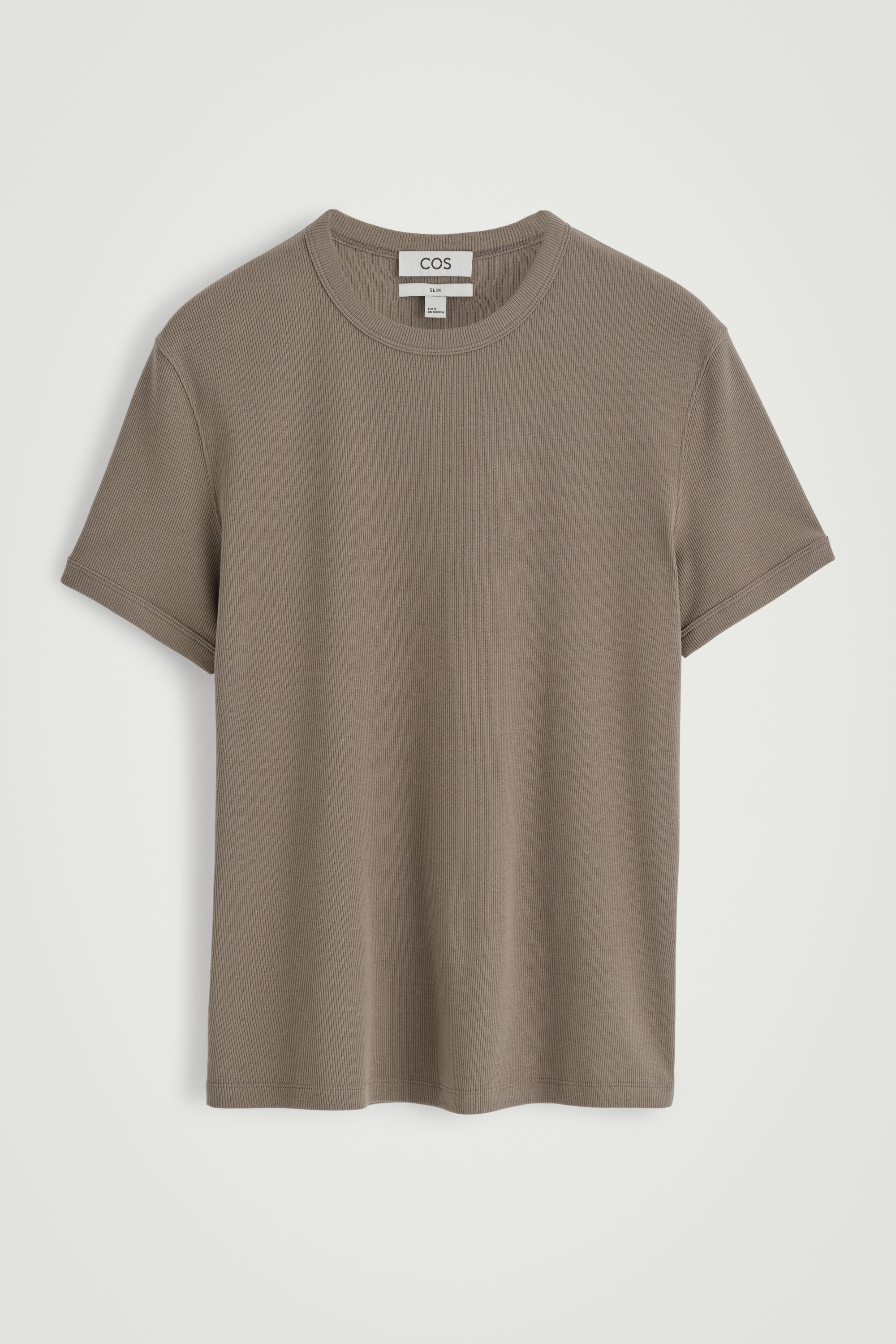 TRICOU SLIM DIN BUMBAC RIB - MARO ÎNCHIS/NEGRU/ALB/GRI DESCHIS/KAKI/KHAKI ÎNCHIS/MARINĂ/CĂRBUNE