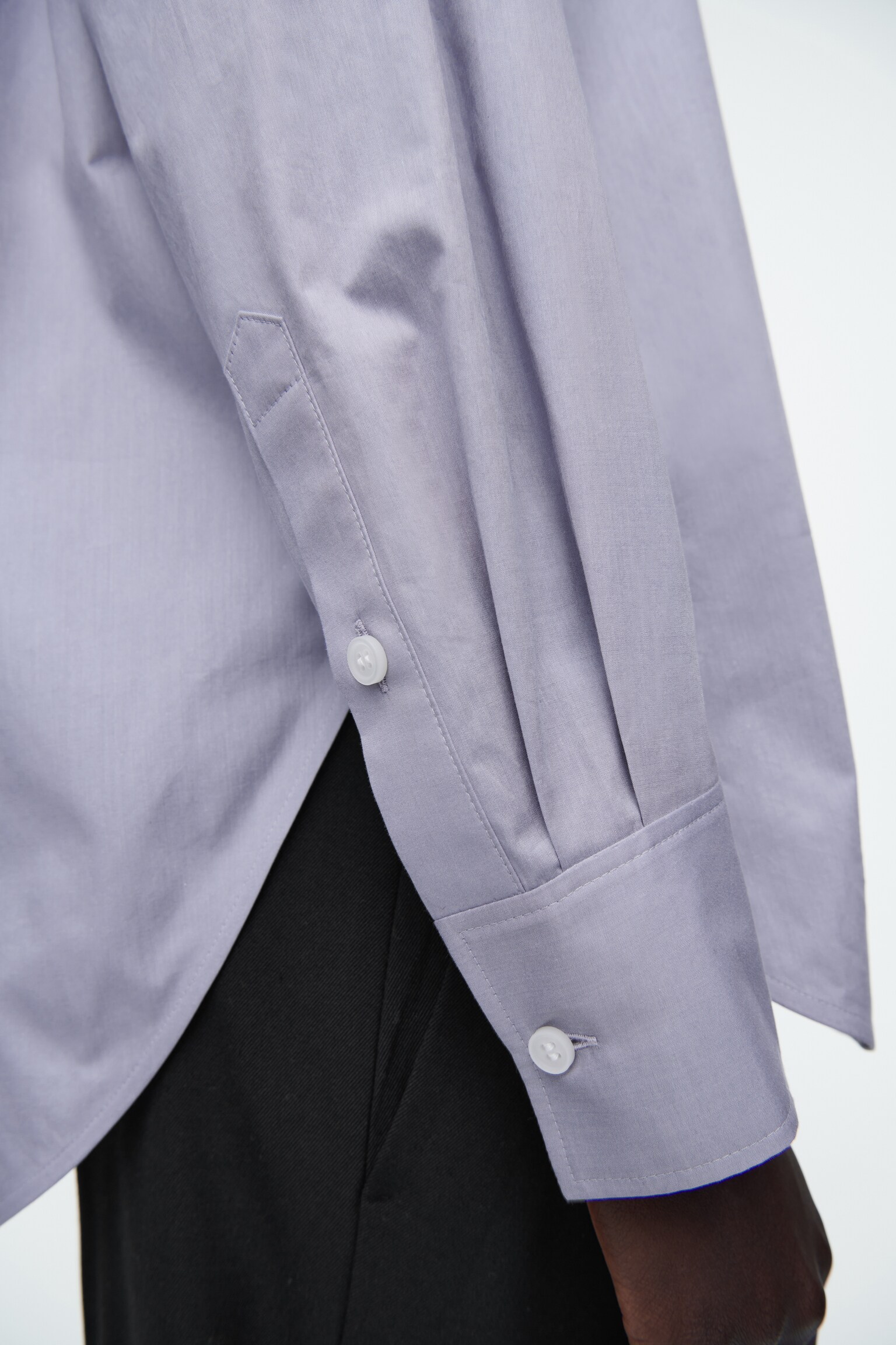 ELEGANTES HEMD AUS PIMA-BAUMWOLLE - FLIEDER/WEISS/BLAU/GESTREIFT/ELFENBEIN/NADELSTREIFEN - 3
