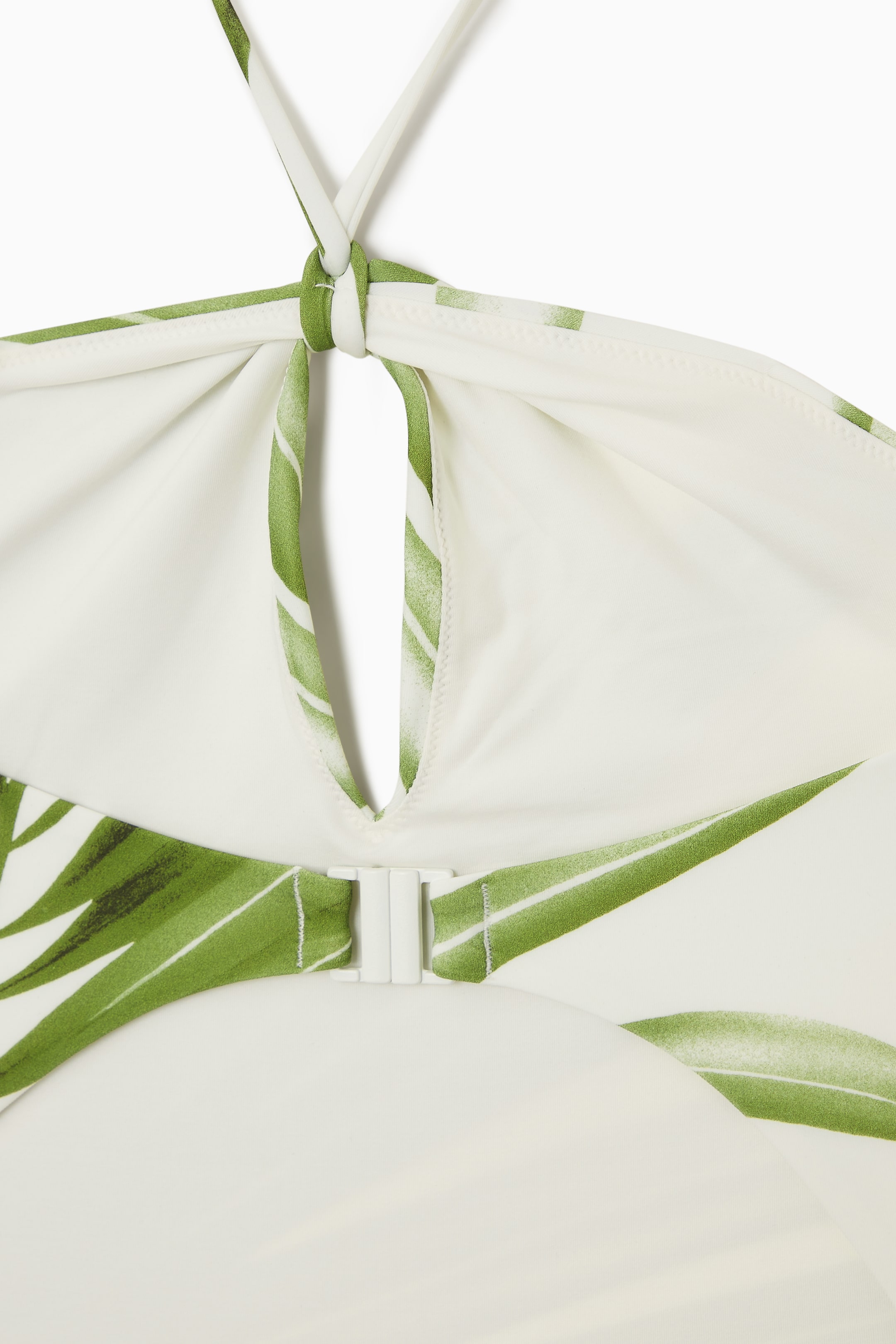 Agrandir l'image: MAILLOT DE BAIN AJOURÉ DOS NU NÉOPRÈNE - VERT / BLANC - FEMME | H&M CH 3