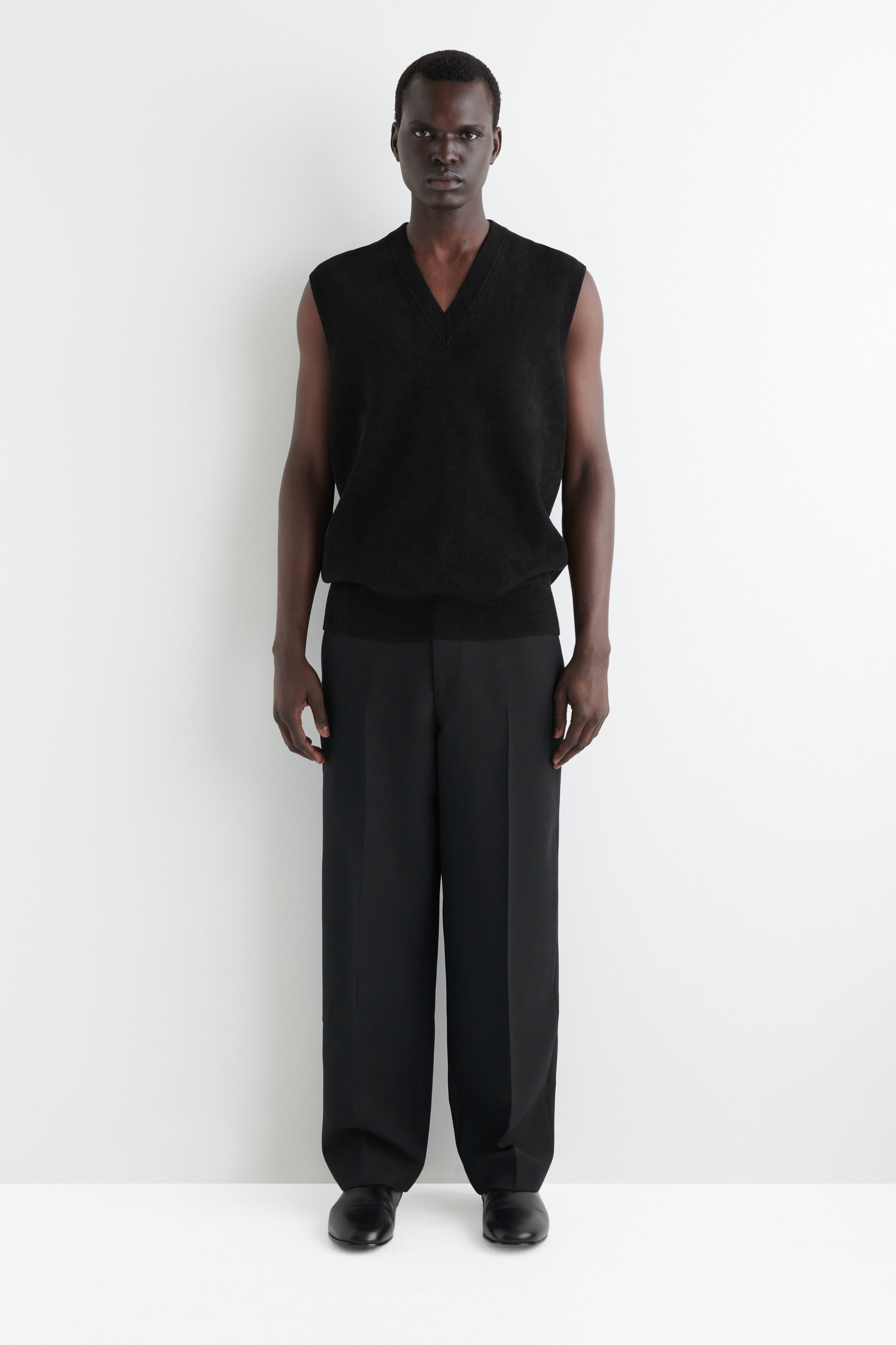 【レア】aemmule wavy line vest Organic Linen Long Vest | EILEEN FISHER