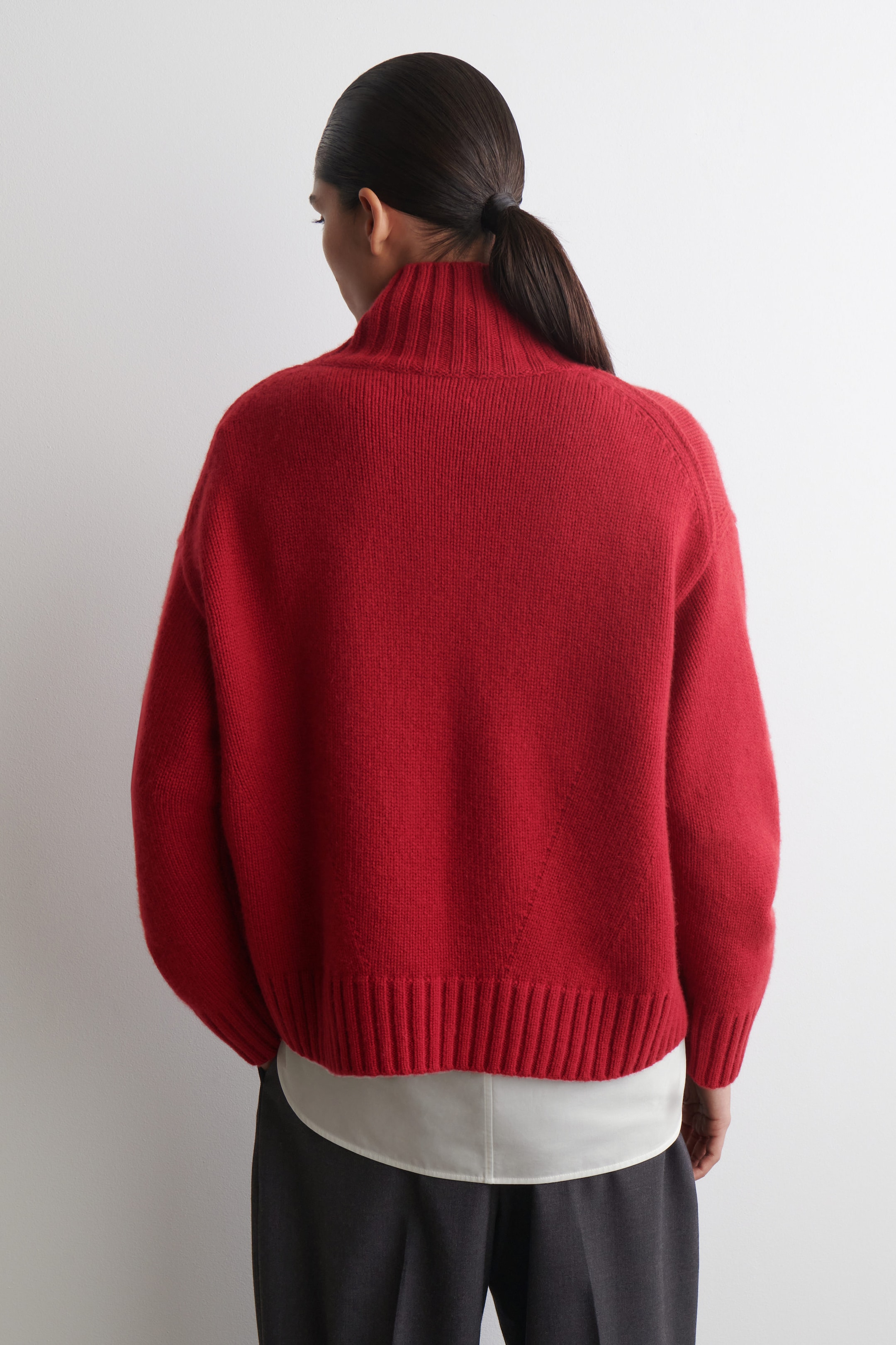 CASHMERE FUNNEL-NECK SWEATER