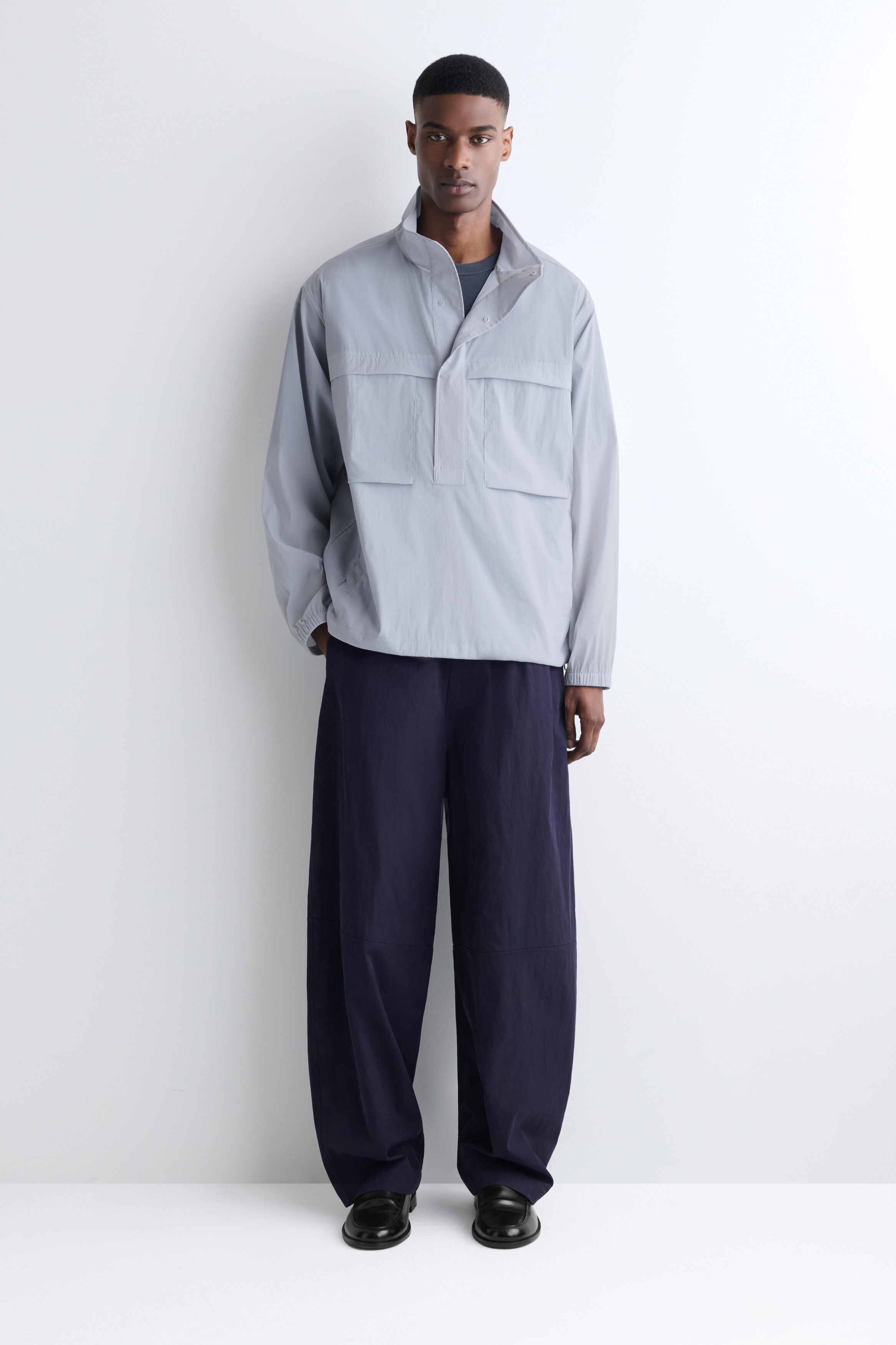 OVERSIZED WATER-RESISTANT ANORAK JACKET - LIGHT BLUE | COS
