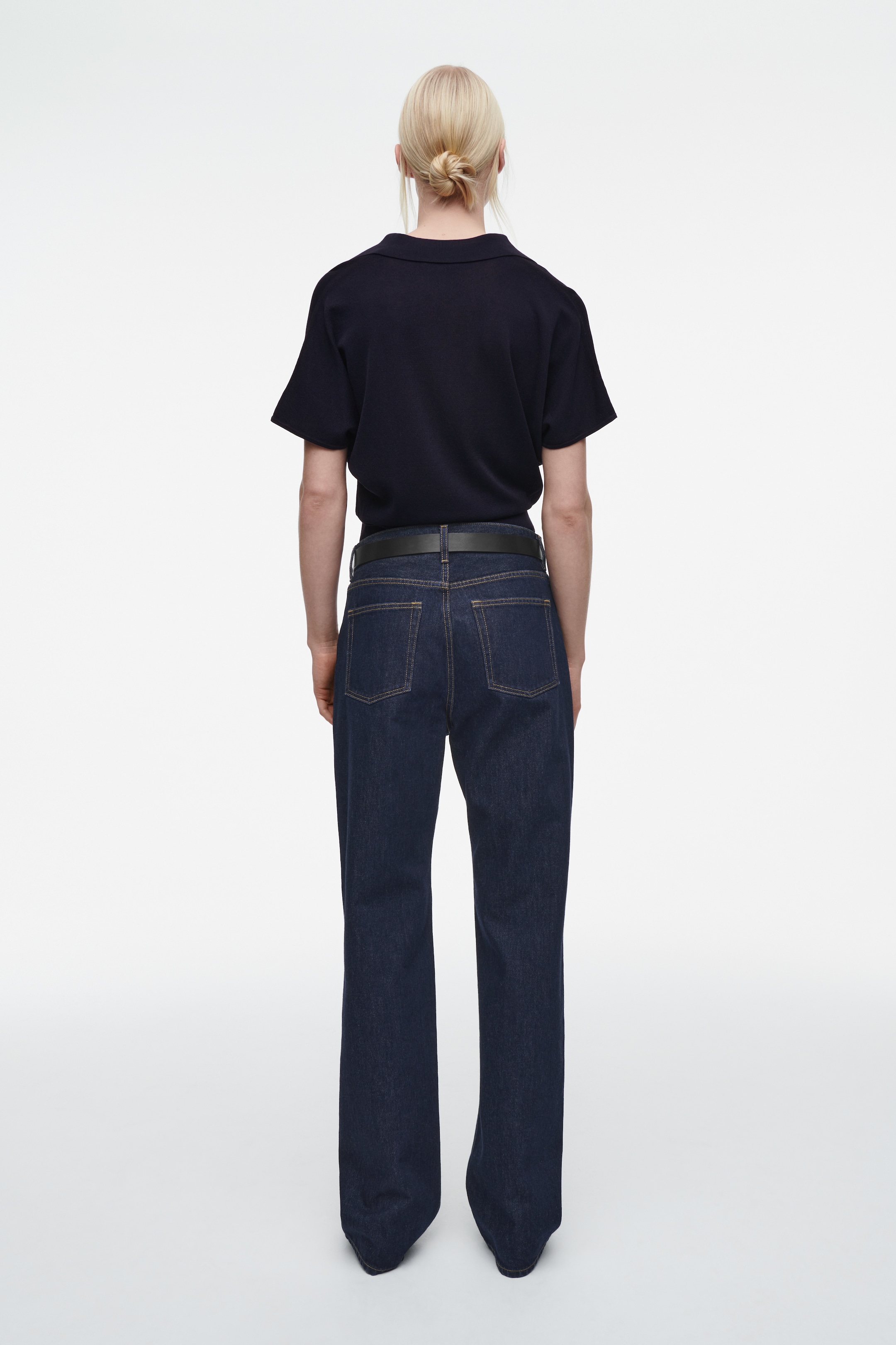 Grösseres Bild ansehen: POLOSHIRT AUS STRICK - DUNKLES NAVYBLAU - DAMEN | H&M CH 5