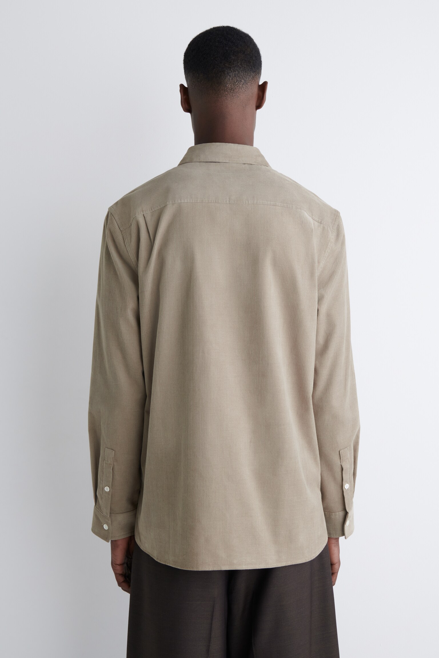 CHEMISE DÉCONTRACTÉE EN VELOURS CÔTELÉ - BEIGE/BORDEAUX - 7