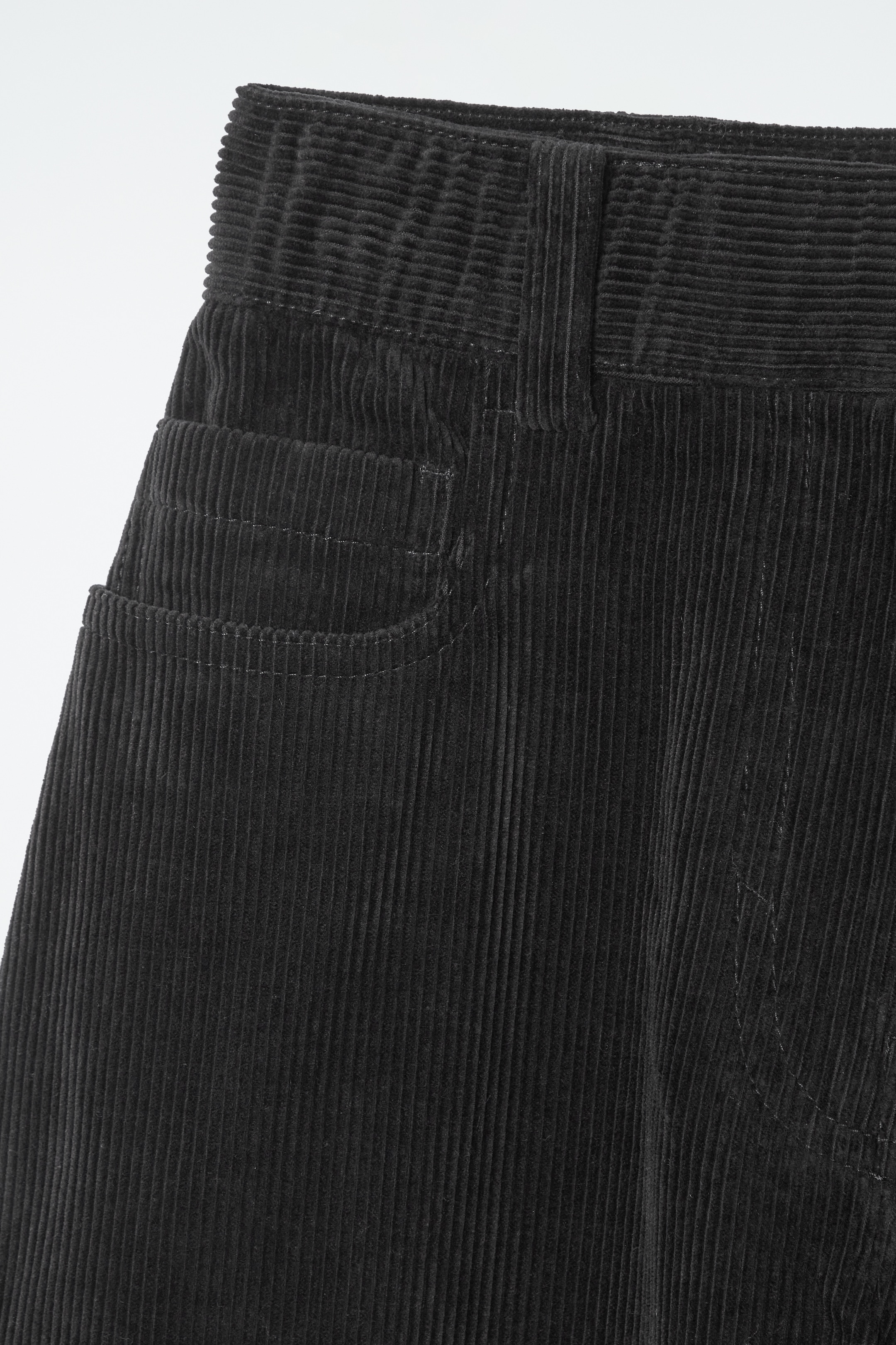 View larger image: CORDUROY WIDE-LEG TROUSERS - BLACK - Ladies | H&M GB 2