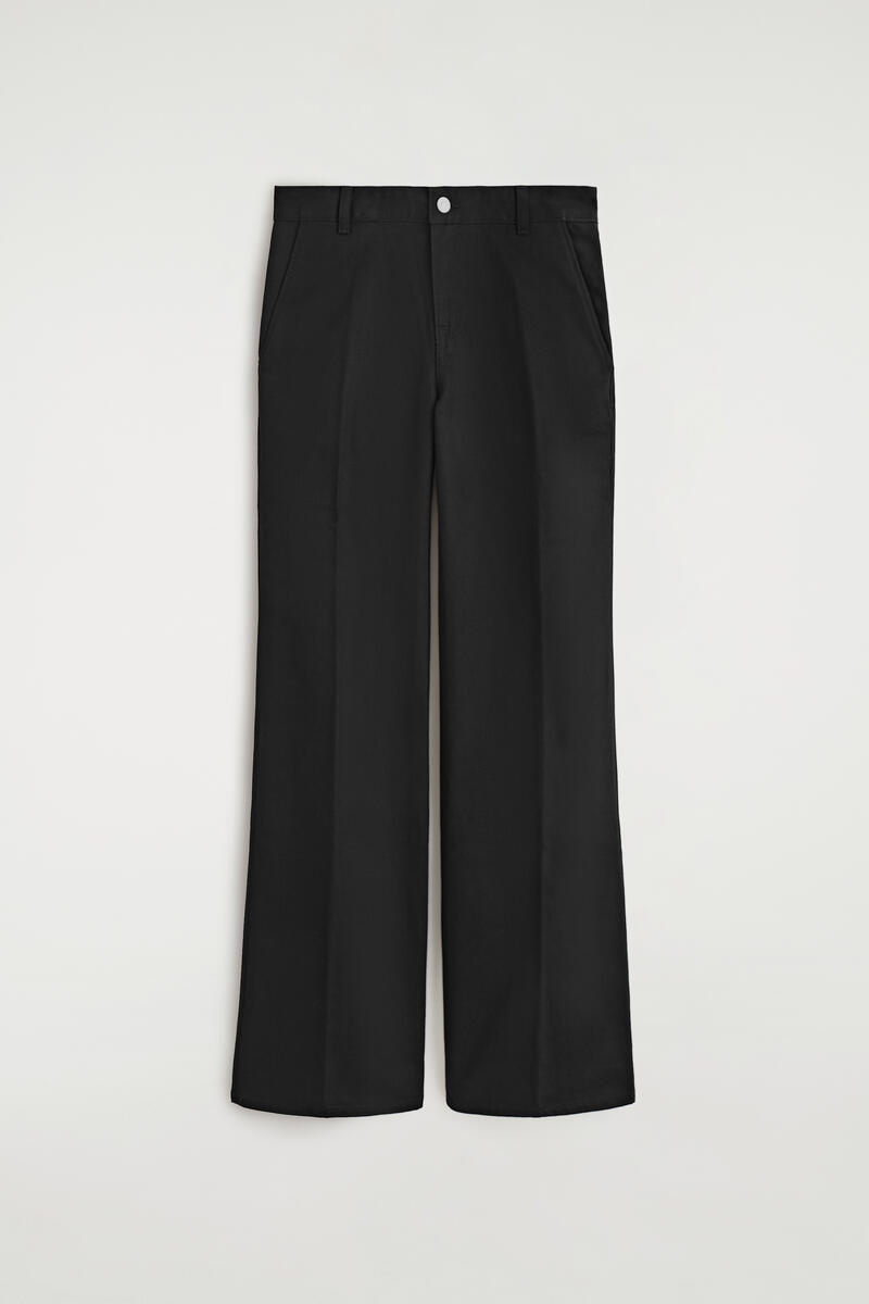 Denim Wide-Leg Pants