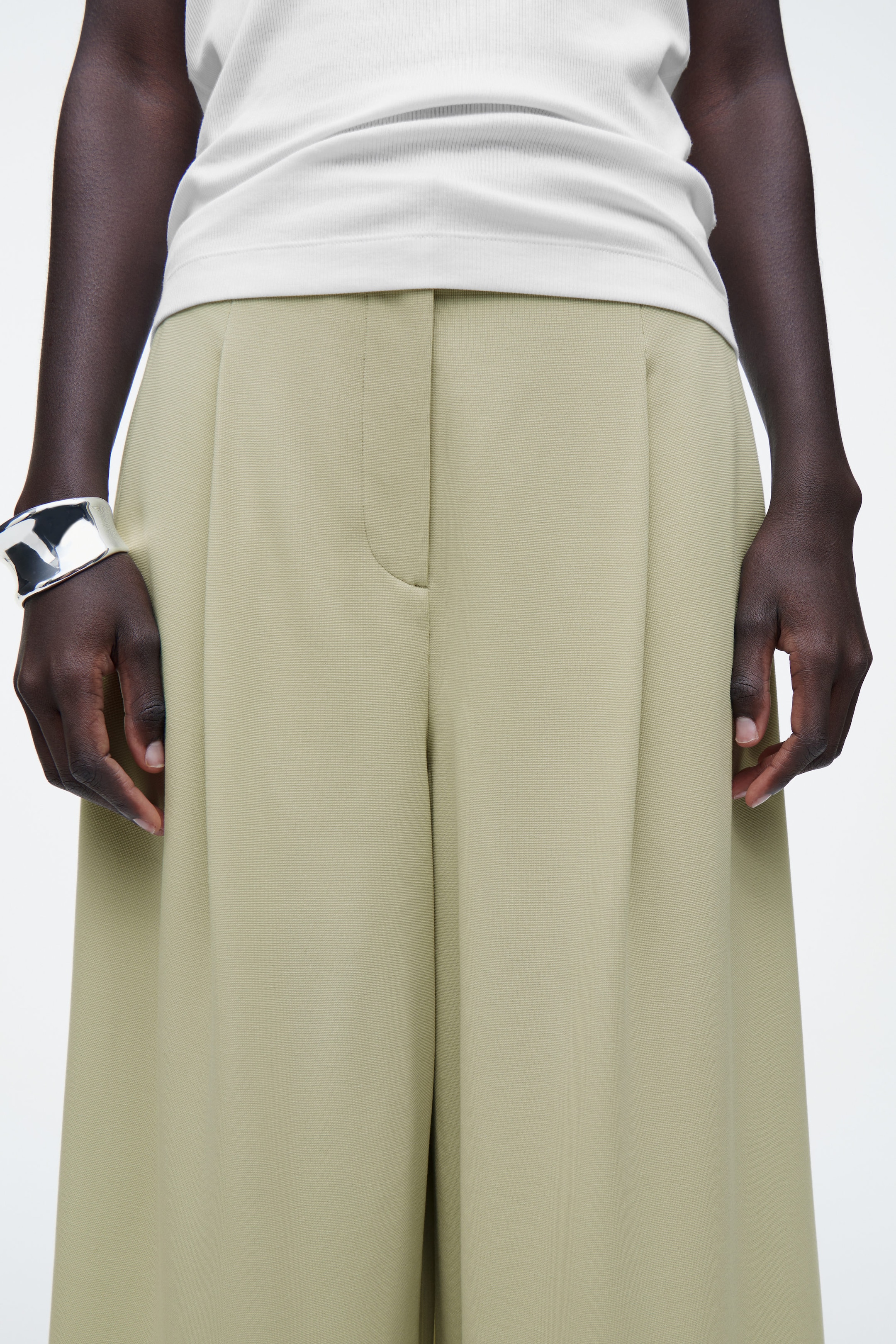 CROPPED WIDE-LEG PANTS