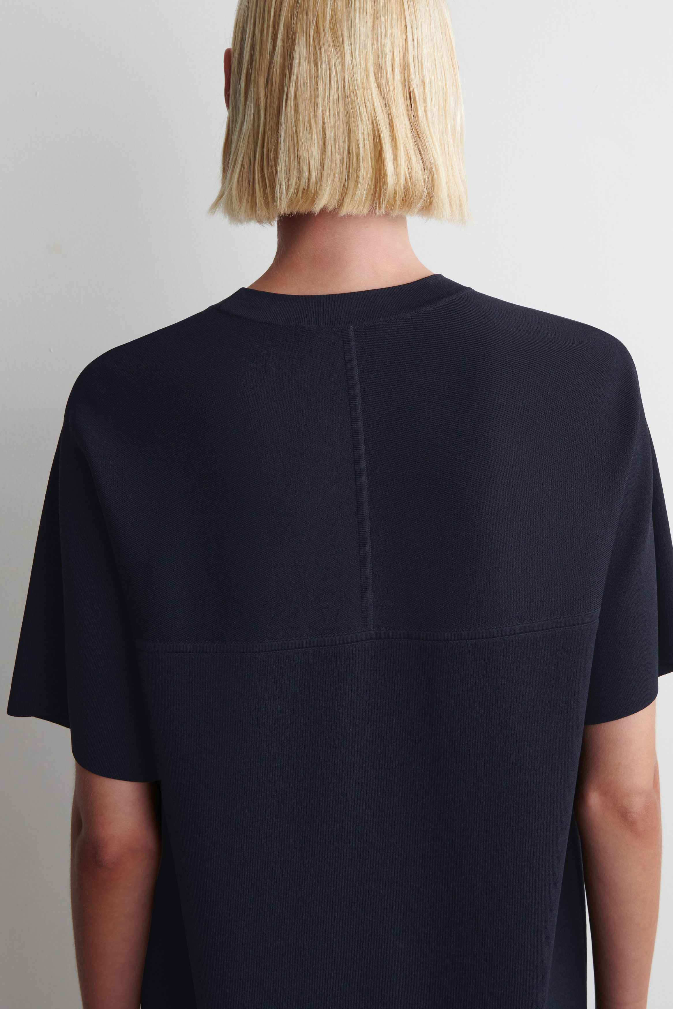 KNITTED T-SHIRT DRESS - NAVY | COS US KNITTED T-SHIRT DRESS - NAVY | COS US