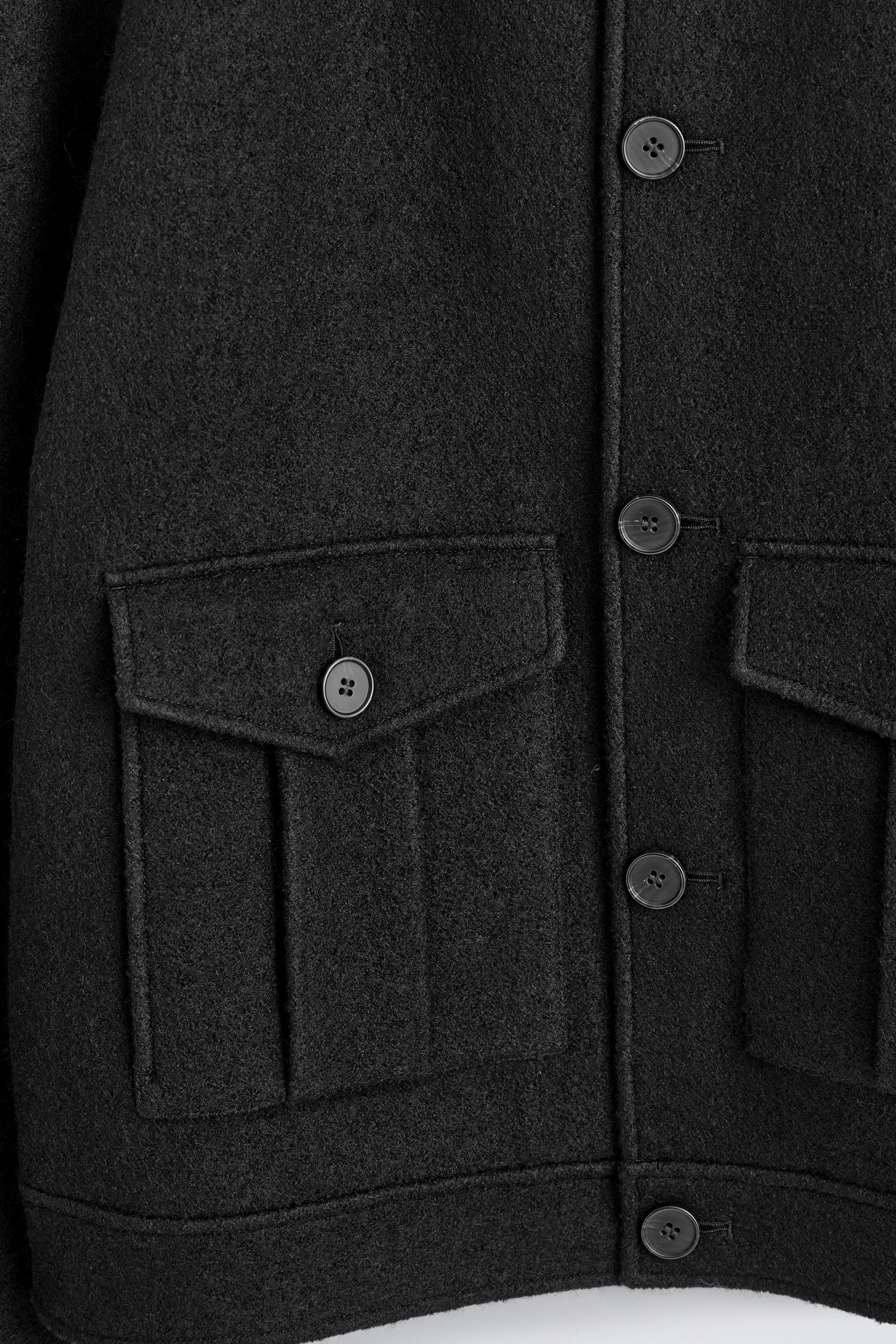 BOILED-WOOL JACKET - BLACK | COS US