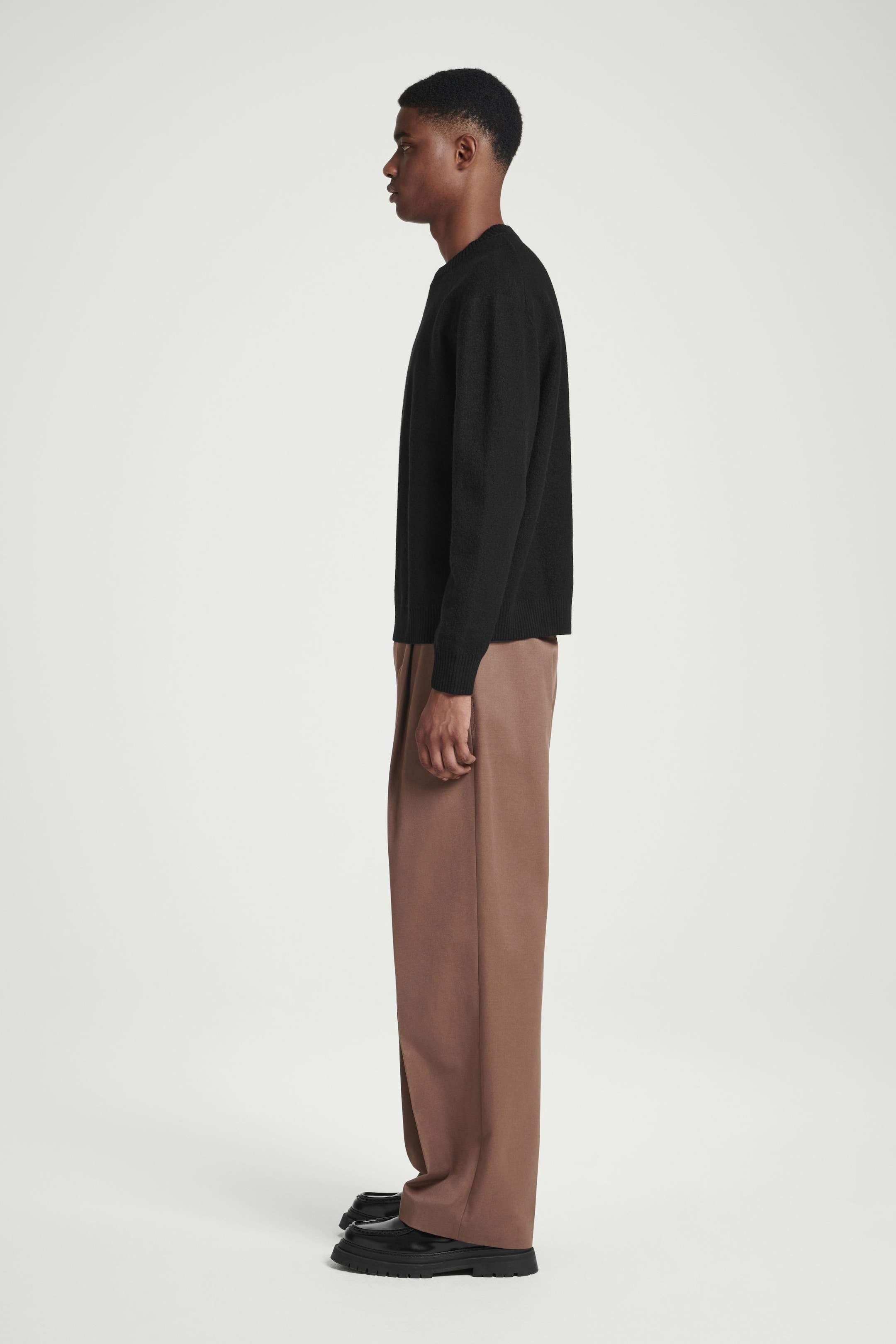 BOILED-WOOL CREW-NECK JUMPER