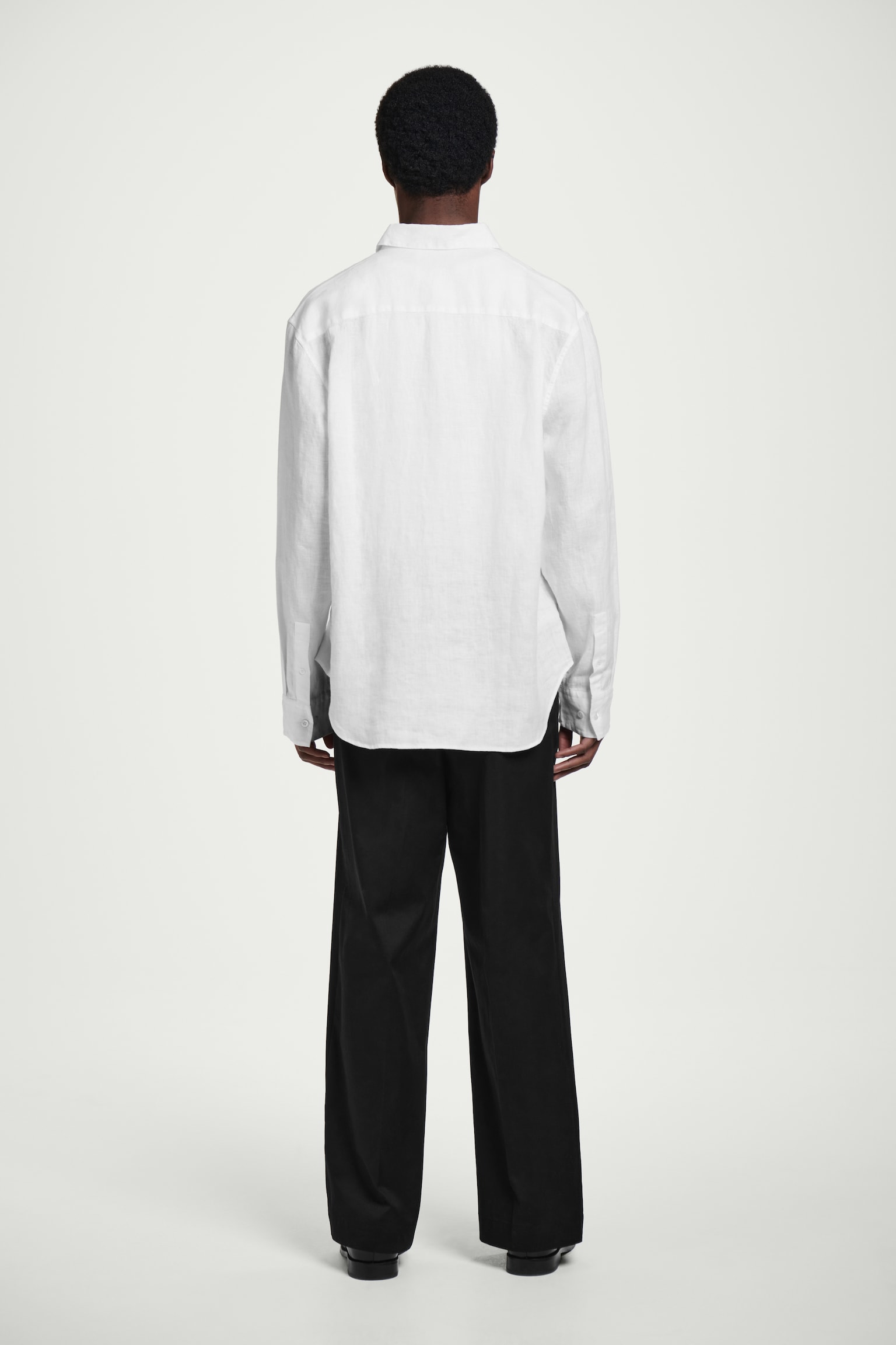 CAMISA DE LINO RELAXED FIT - BLANCO/AZUL MARINO/BEIGE/RAYAS/AZUL CLARO/NEGRO - 9
