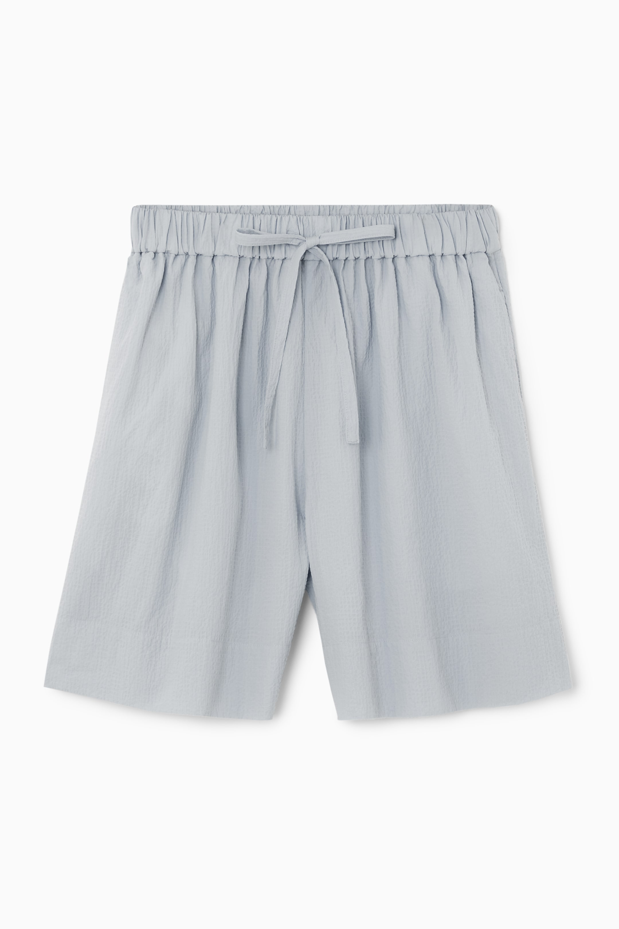 Grösseres Bild ansehen: SHORTS AUS SEERSUCKER MIT KORDELZUGBUND - HIMMELBLAU - DAMEN | H&M CH 1