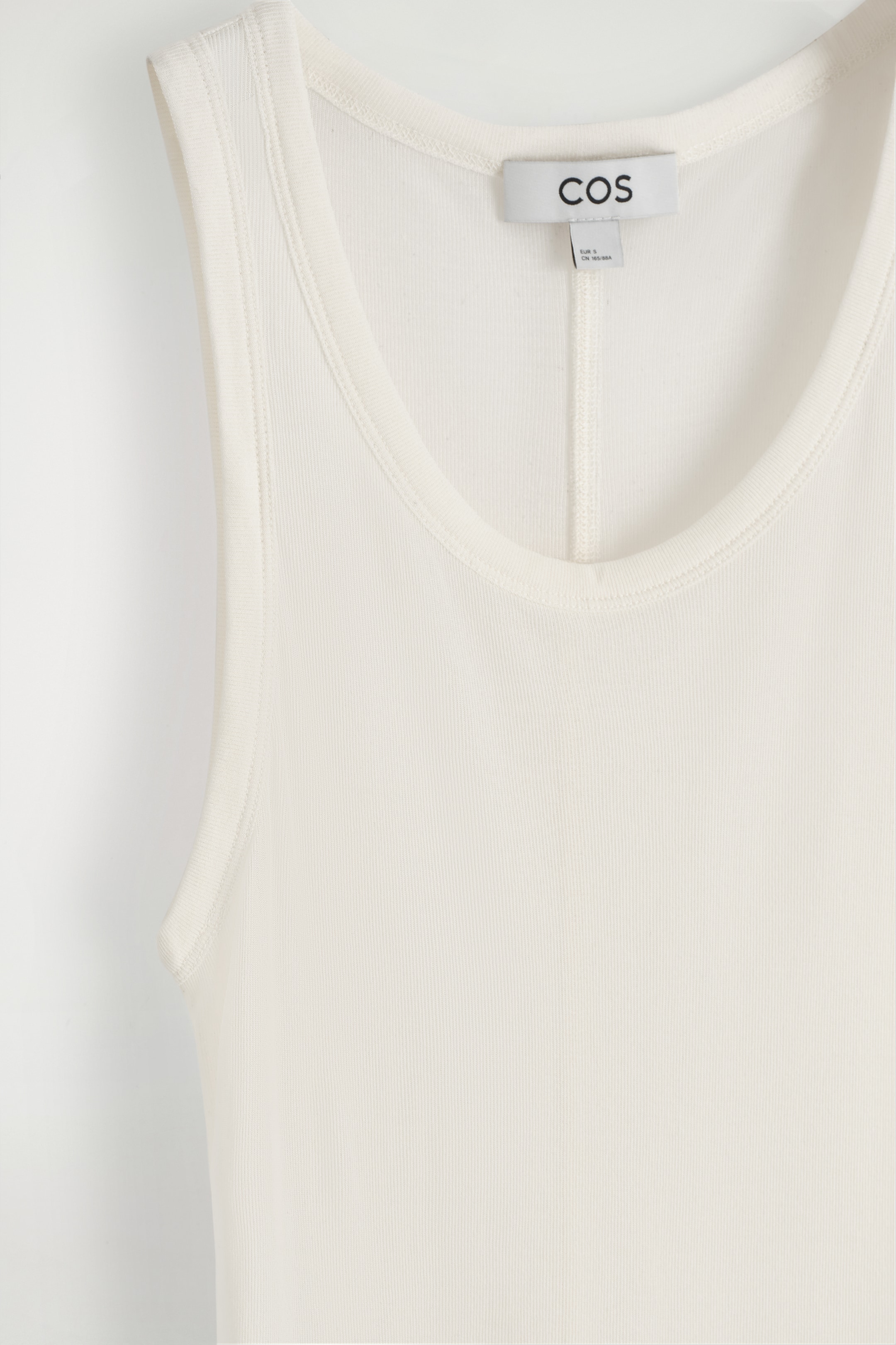 Ingrandisci l'immagine: RIBBED SILK TANK TOP - WHITE - DONNA | H&M CH 8