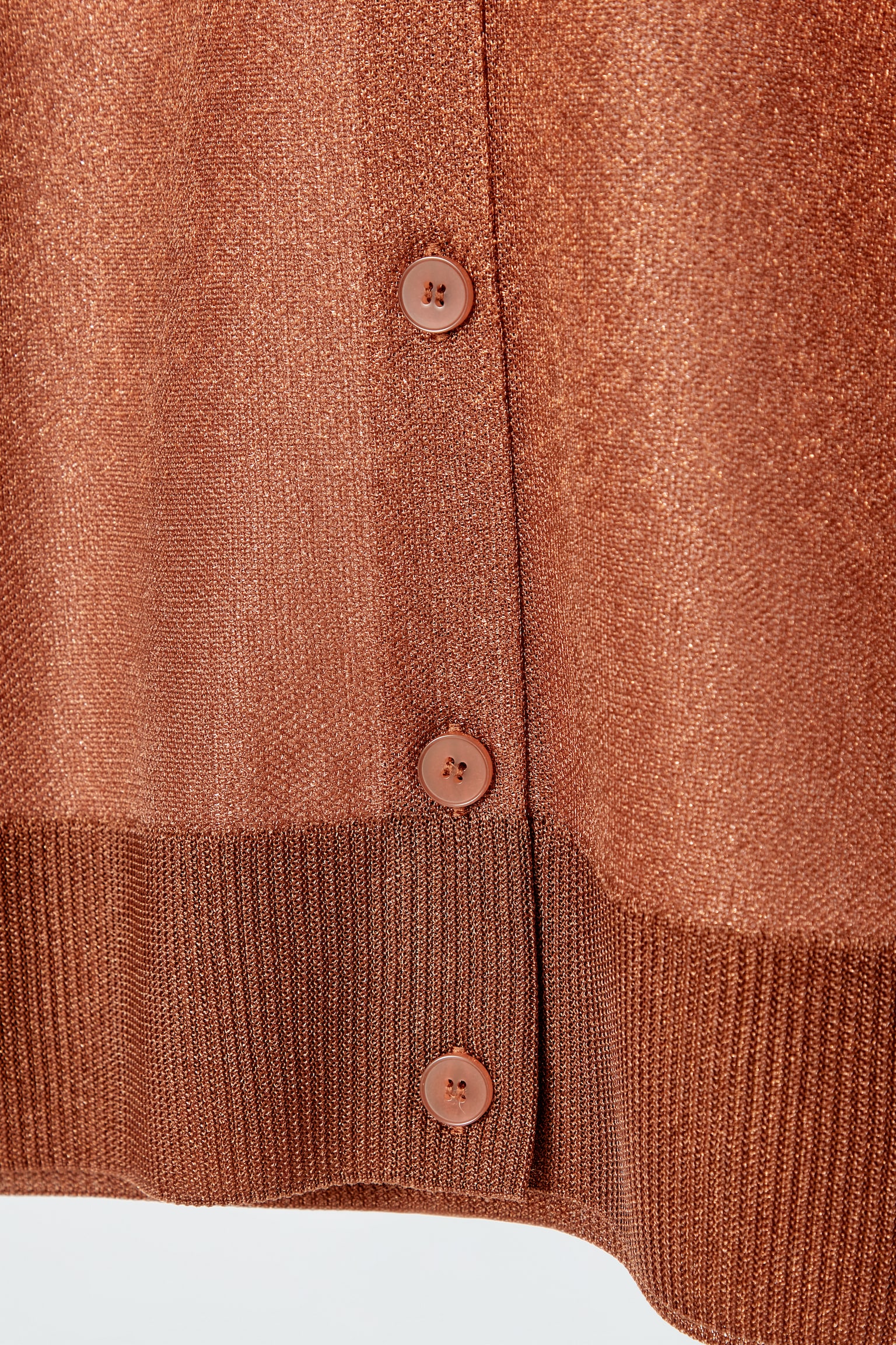 SHEER FINE-KNIT CARDIGAN - BROWN - 8
