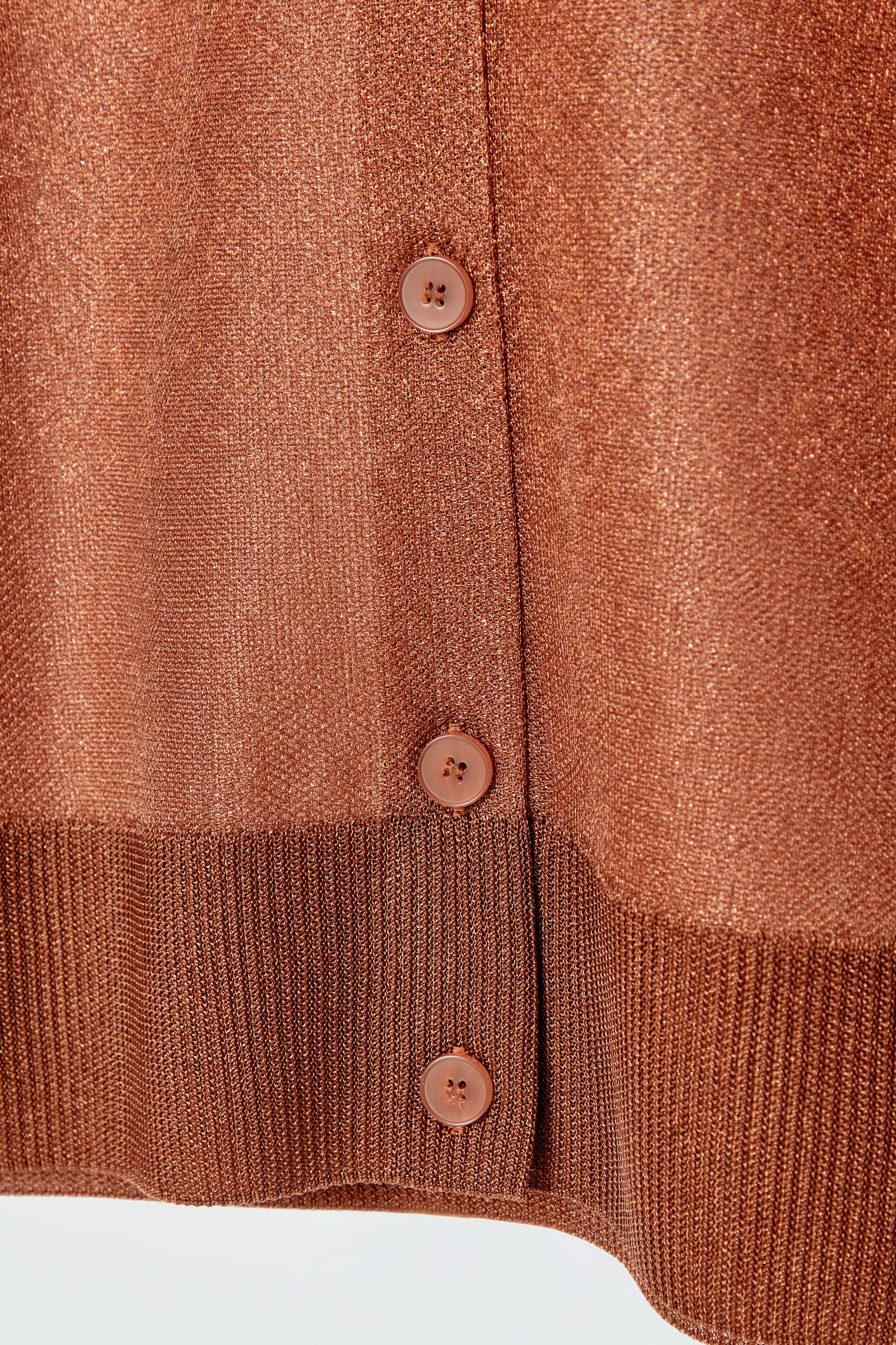 Ingrandisci l'immagine: SHEER FINE-KNIT CARDIGAN - BROWN - DONNA | H&M CH 9