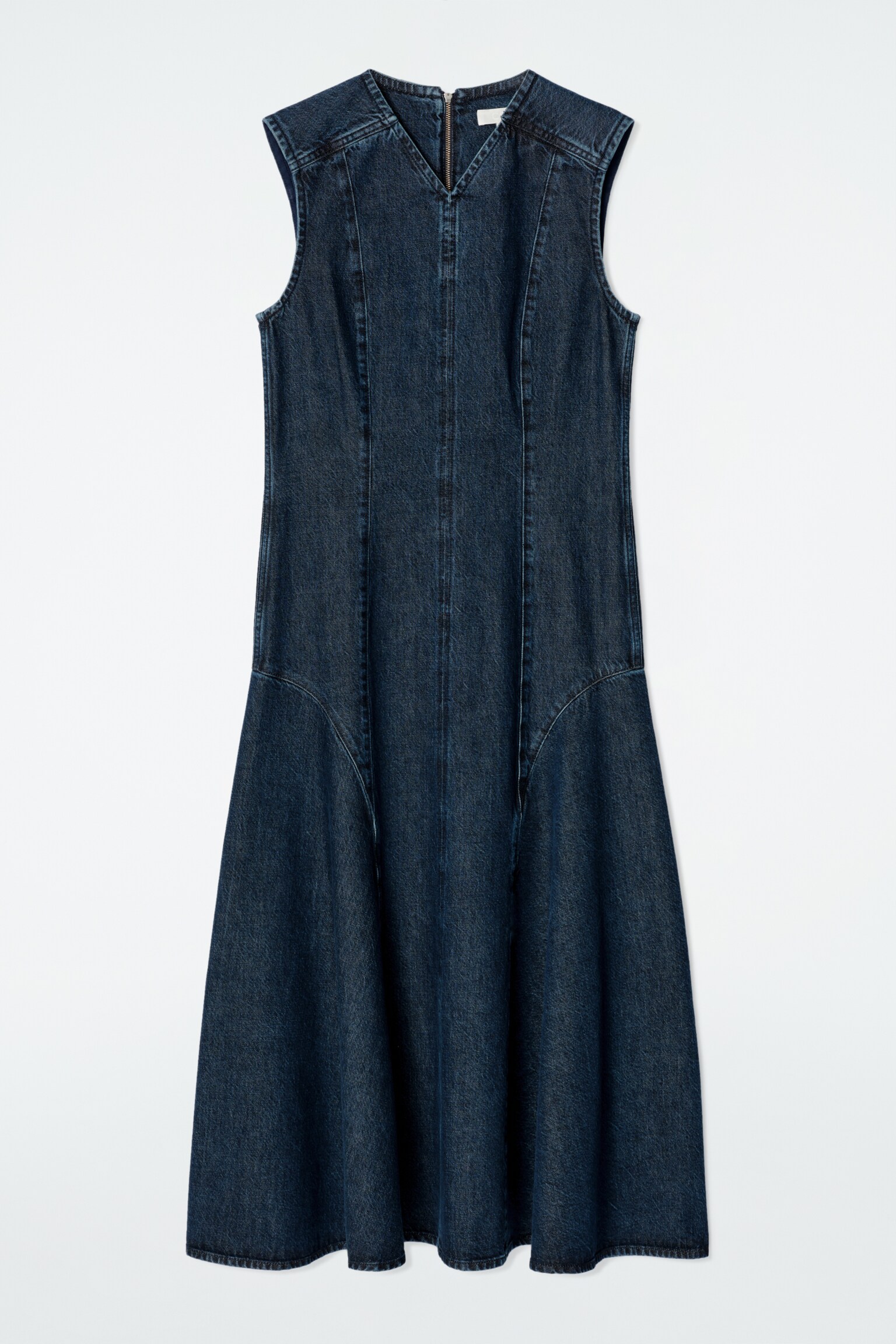 ABITO MIDI IN DENIM A VITA BASSA - BLU - 2