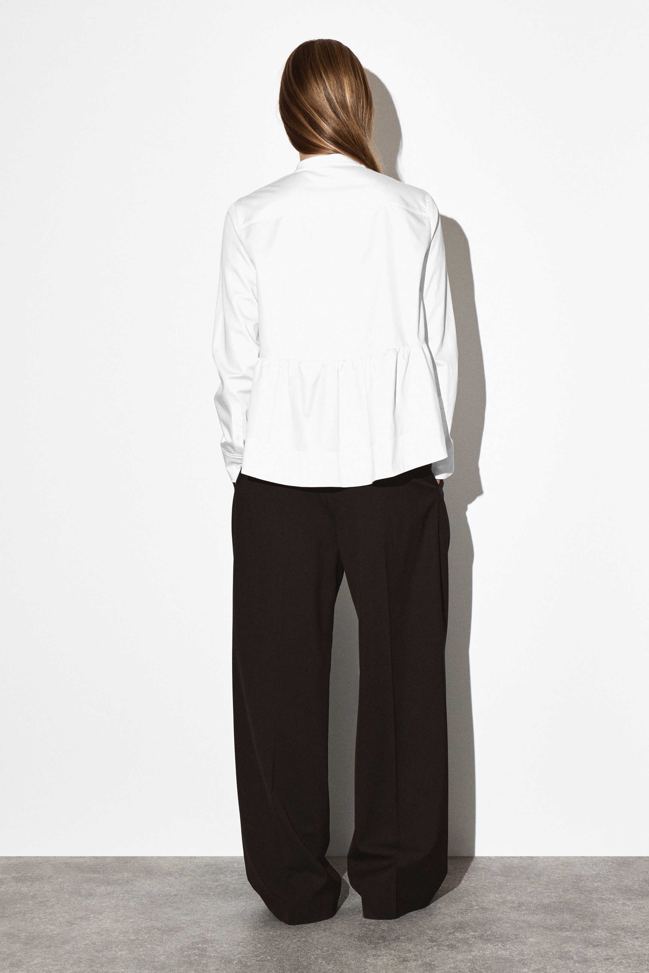 View larger image: PEPLUM COTTON SHIRT - WHITE - Ladies | H&M GB 4