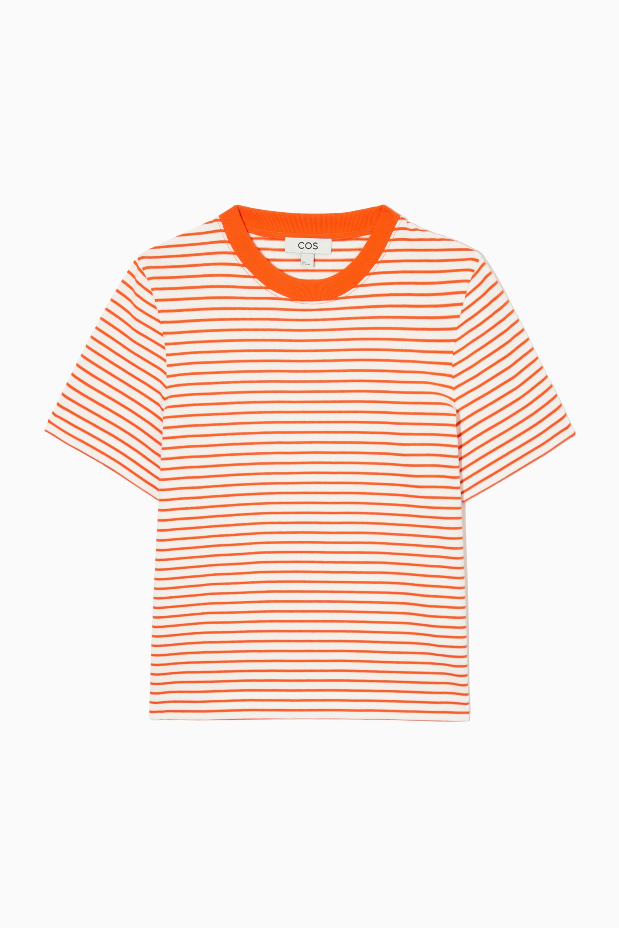 View larger image: CLEAN CUT REGULAR T-SHIRT - WHITE / ORANGE / STRIPED - Ladies | H&M GB 1