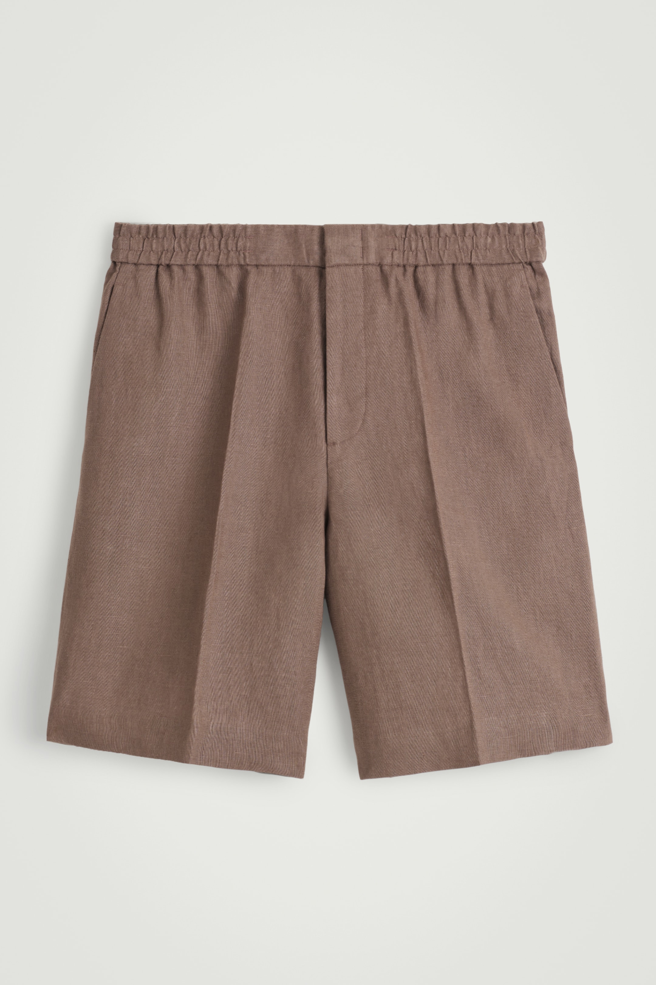 View larger image: ELASTICATED LINEN SHORTS - BROWN - Men | H&M GB 6