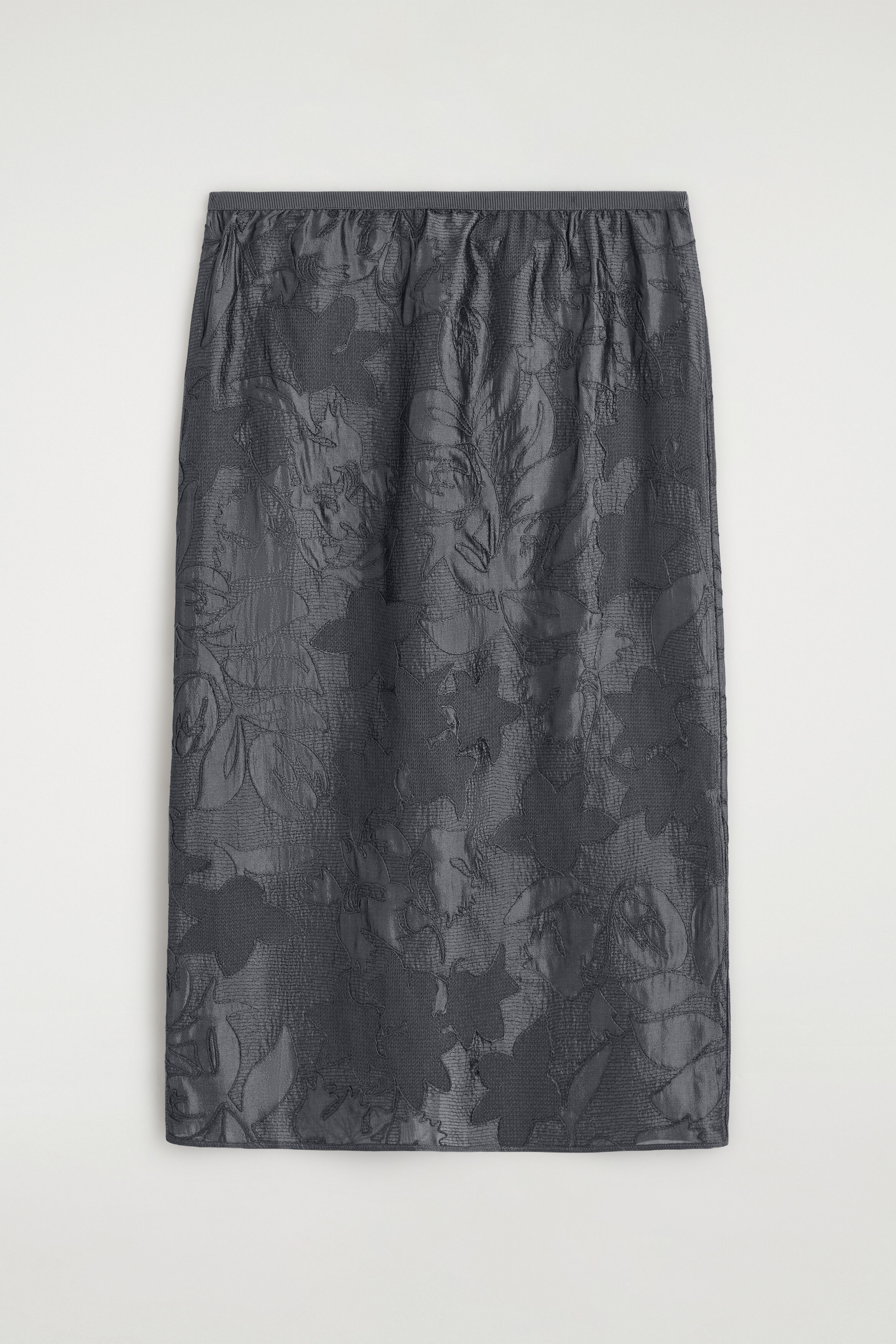EMBROIDERED SHEER COLUMN SKIRT - thumbnail 6