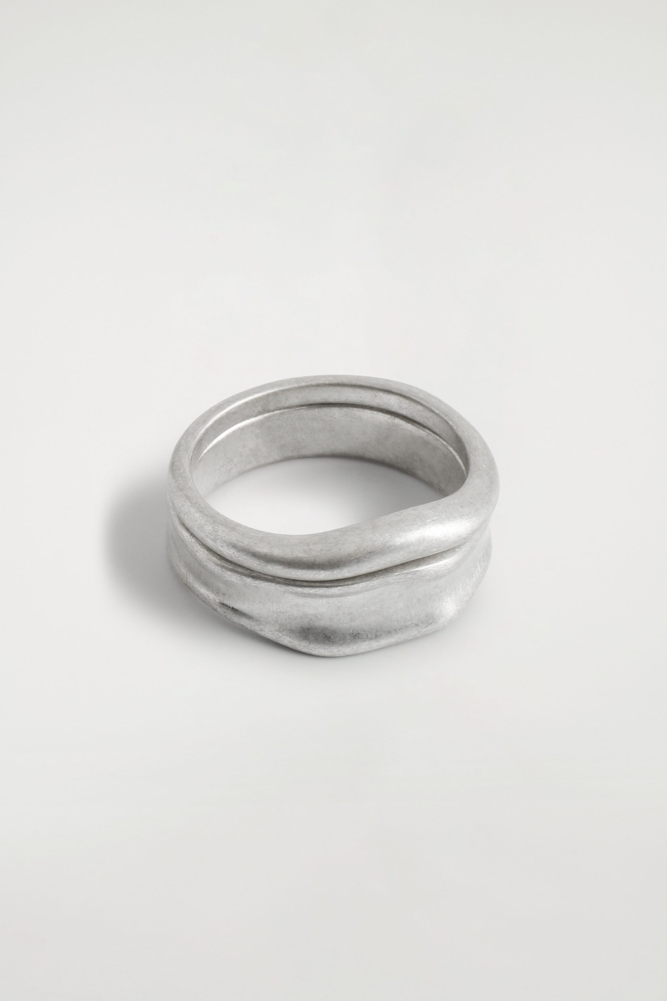 2-PACK HAMMERED RINGS