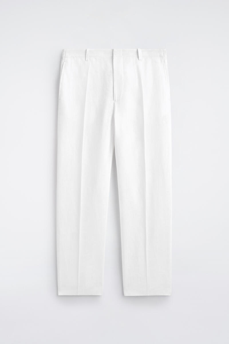 Linen Relaxed-Fit Straight-Leg Pants