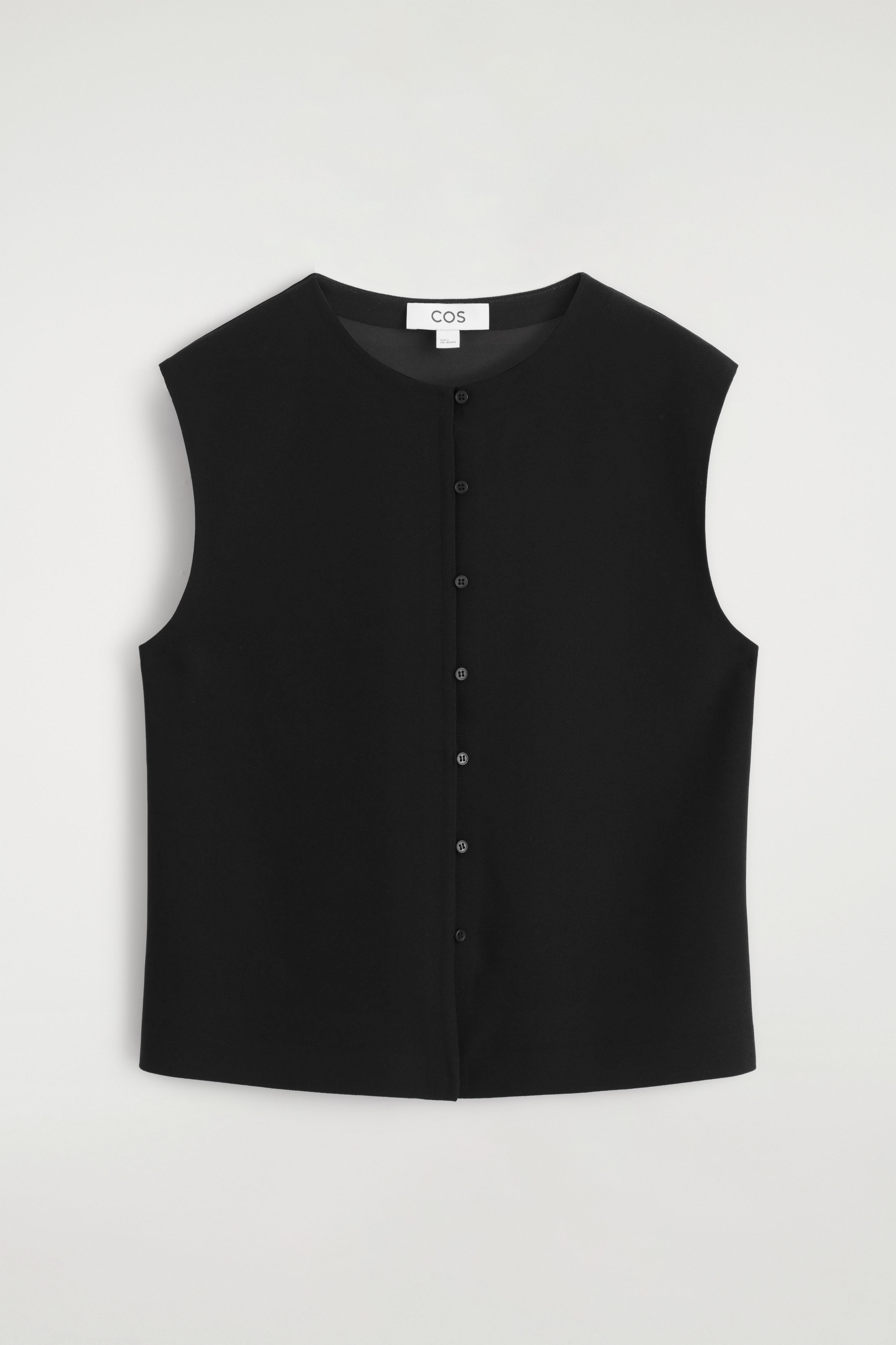 BUTTONED KNITTED TOP - BLACK | COS US