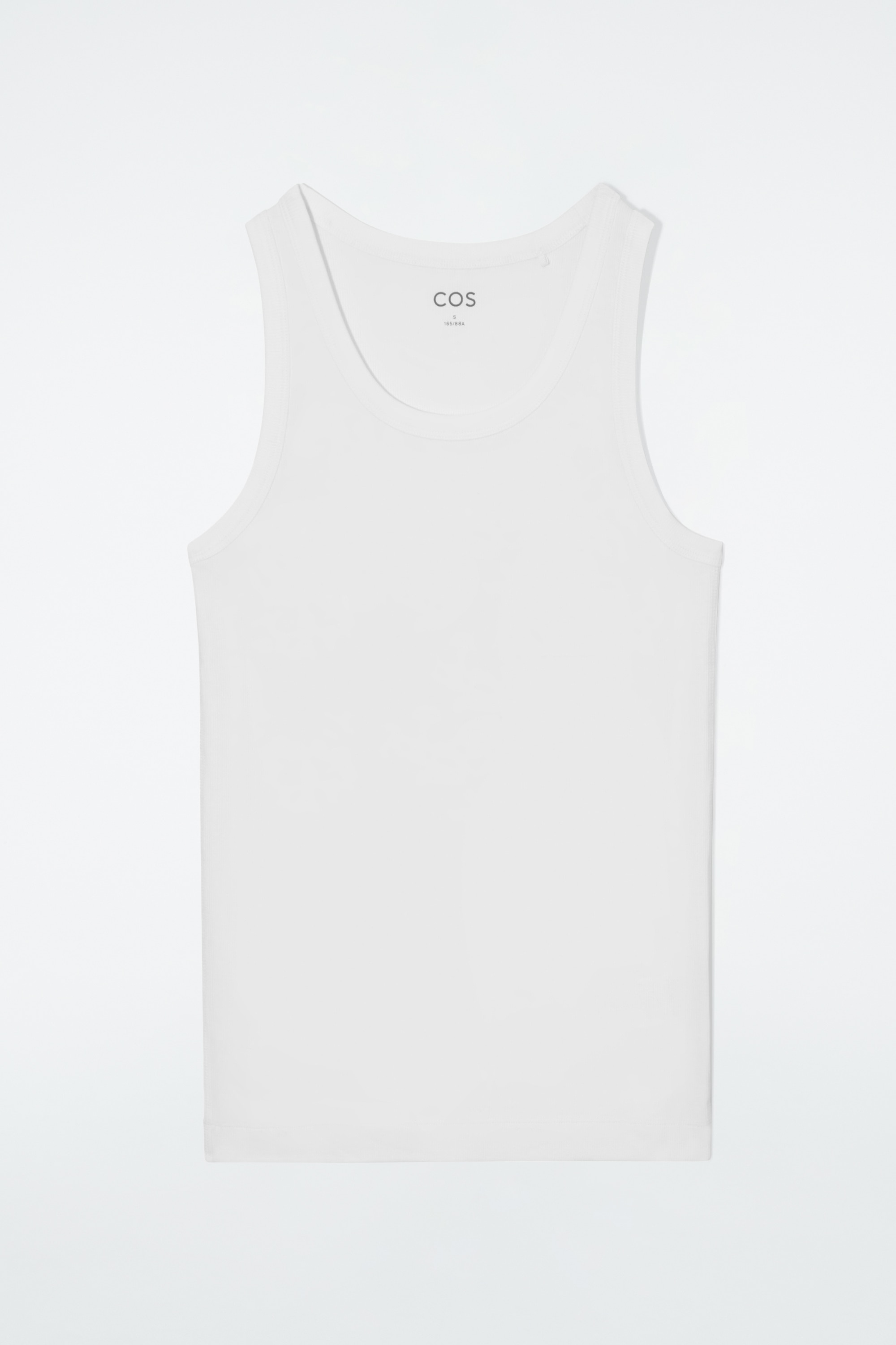 RIBBED TANK TOP - WHITE/black/WHITE / NAVY/RED / WHITE / STRIPED