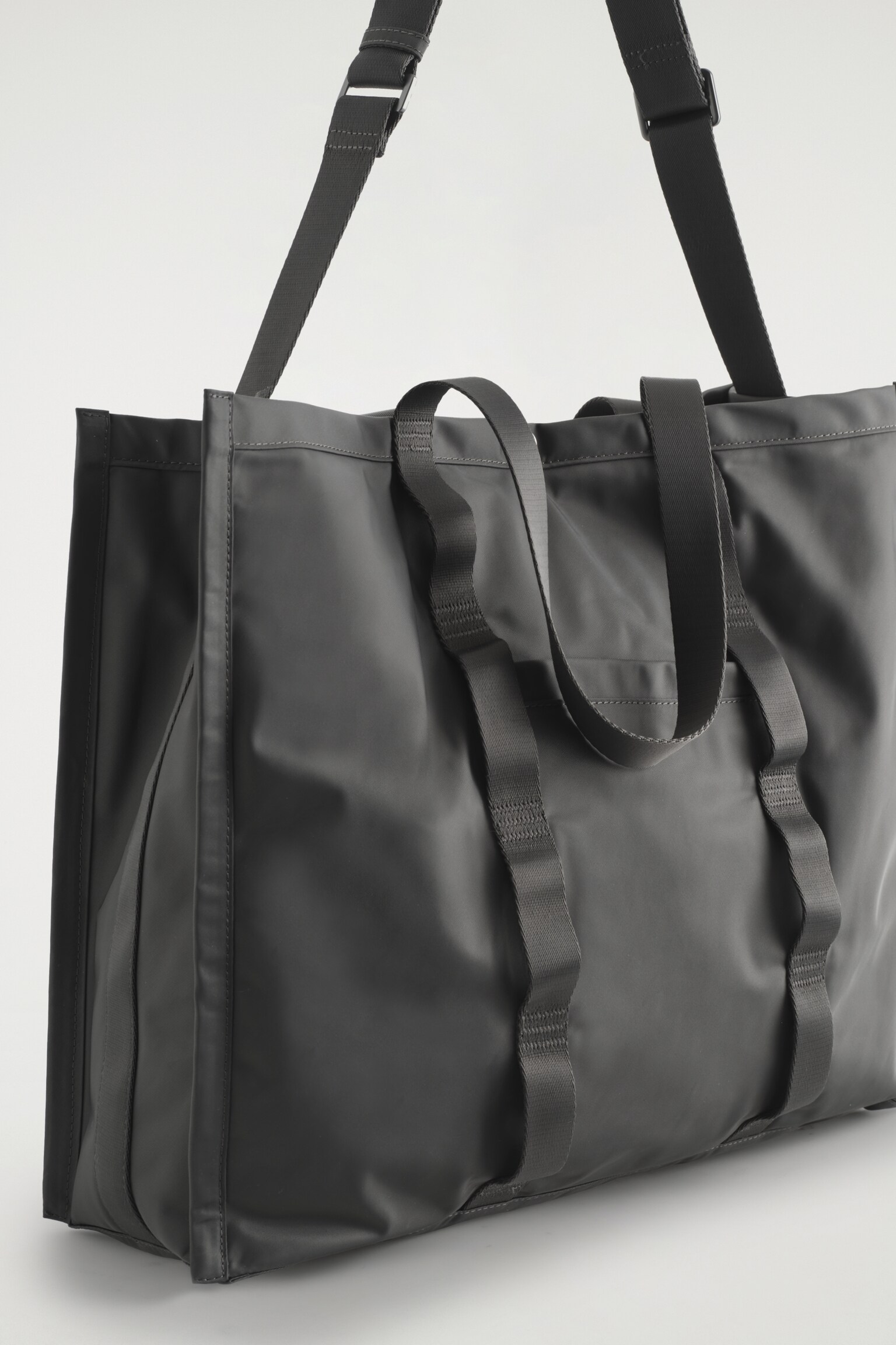 TRANSIT TOTE BAG - NYLON - GRAU/NAVYBLAU - 3