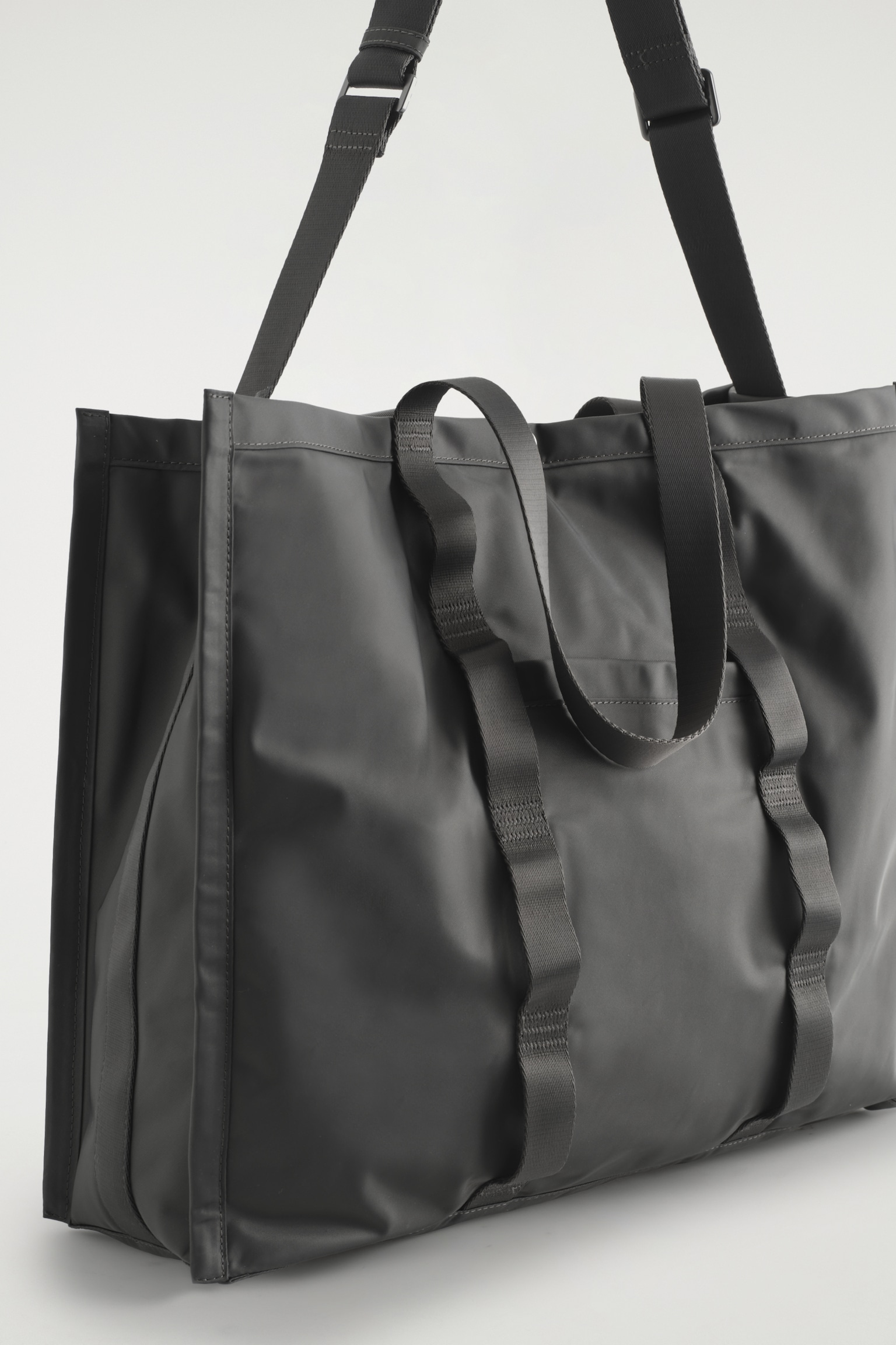 BOLSO TOTE TRANSIT - NAILON - GRIS/AZUL MARINO - 4